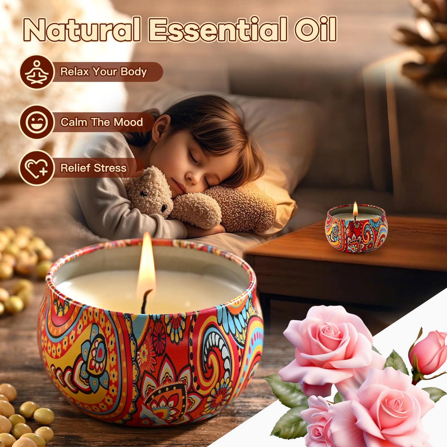 Obisesio Scented Candles Gift Set,12 Pack Candles for Home Scented, 300 Hour Long-Lasting Soy Wax Aromatherapy Candle Set, Spring Home Refresh & Housewarming Gifts for Women