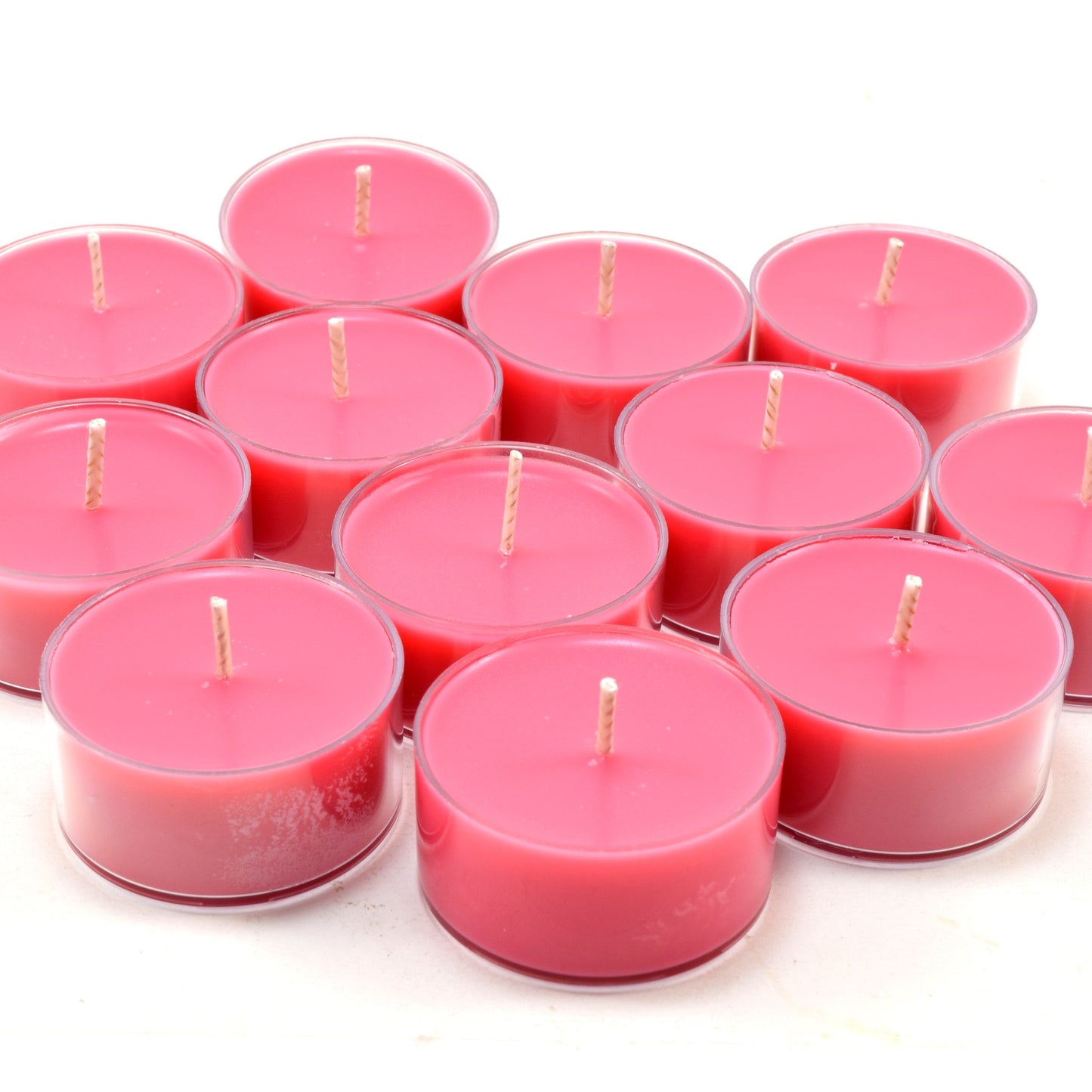 Rose Petals Scented - 12 Pack - Scented Tealight Candles - Soy Beeswax Blend - Handmade in The USA - Candeo Candle - Floral and Spring Scents