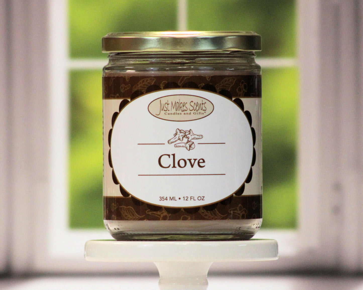 Clove Scented Candle | Warm and Spicy Ground Cloves | Hand Poured in The USA by Just Makes Scents (12 oz)
