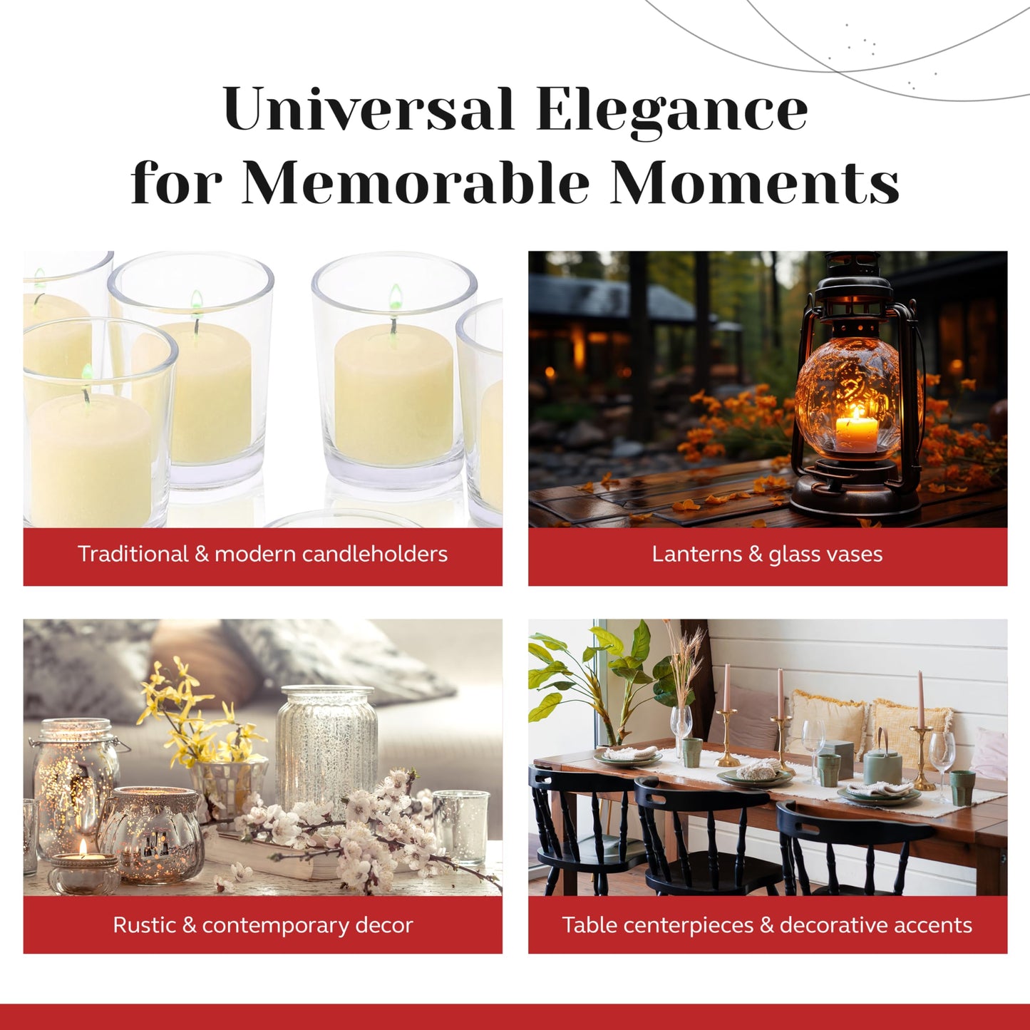 French Vanilla Scented Votive Candles, Set of 12-1.25" Wax Candles for Home, Scented 10 Hour Burn Time - Aromatherapy, Spa Ambiance, Table Centerpieces & Home Décor