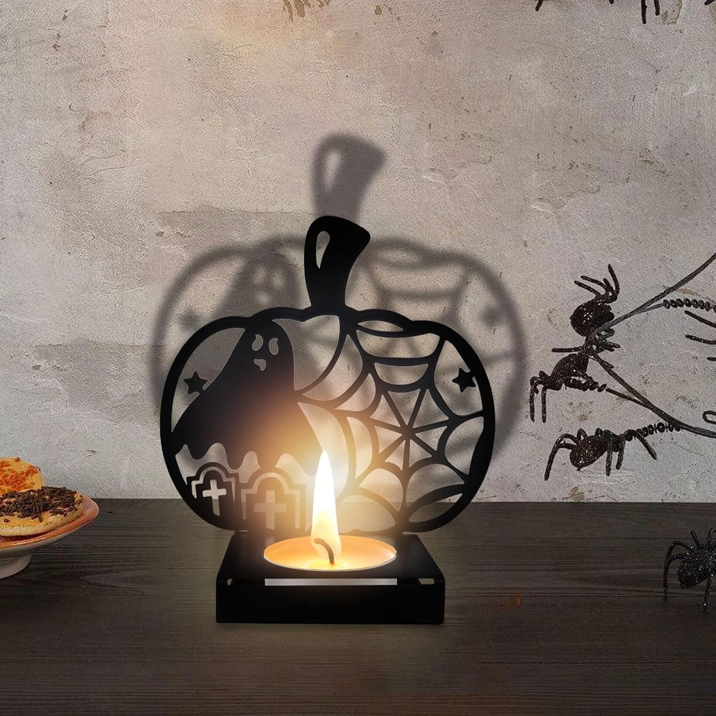 Candle Holders Bulk for Holiday Decor Indoor Outdoor Decorations for Halloween Party Table Kitchen Fireplace Bookshelf Desk Table Seasonal Display