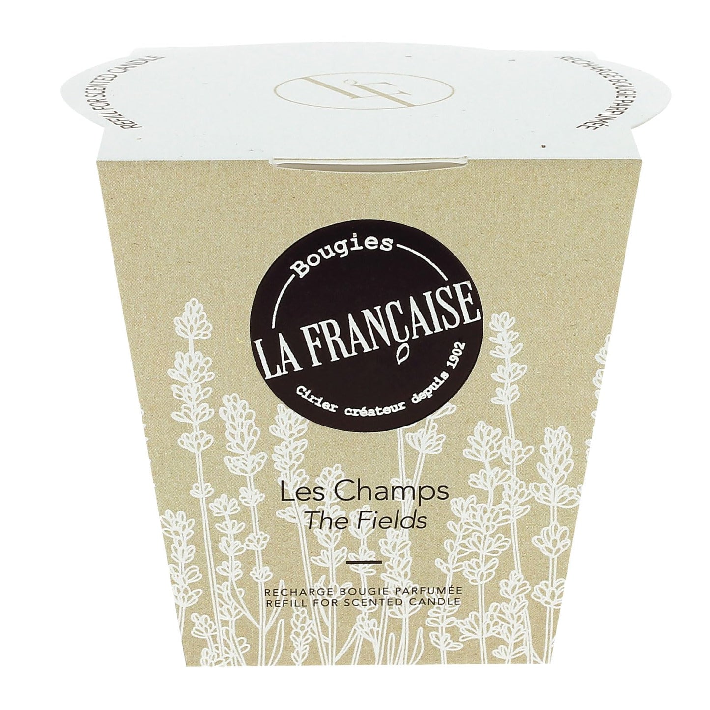 Bougies La Francaise - French-Made Scented Candle Refill - Made in France, 200g, 40-Hour Burn Time - ‎‎2.97 x 3.27 x 3.38 inches (The Fields)