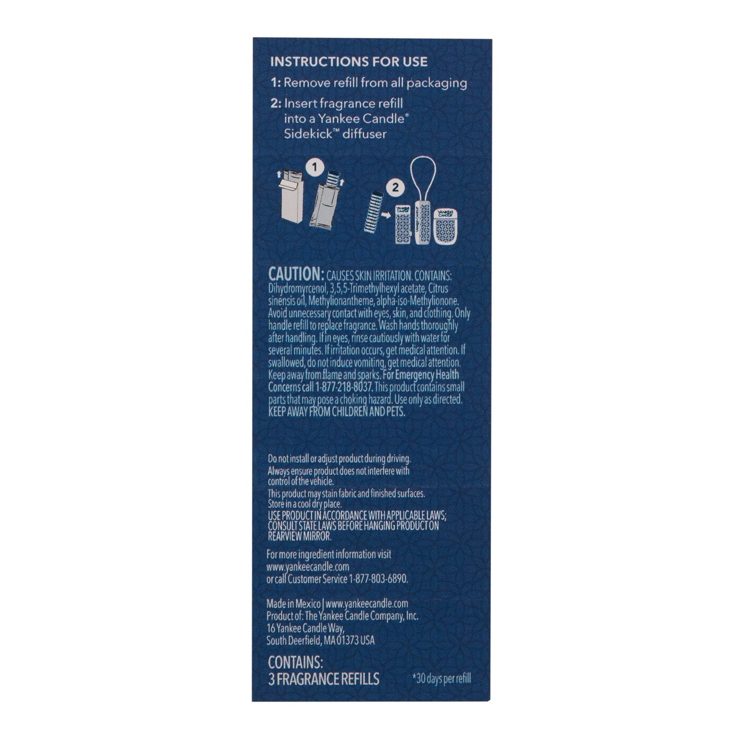 Yankee Candle Bahama Breeze™ Sidekick™ Fragrance Refill (Triple), 1.06 oz