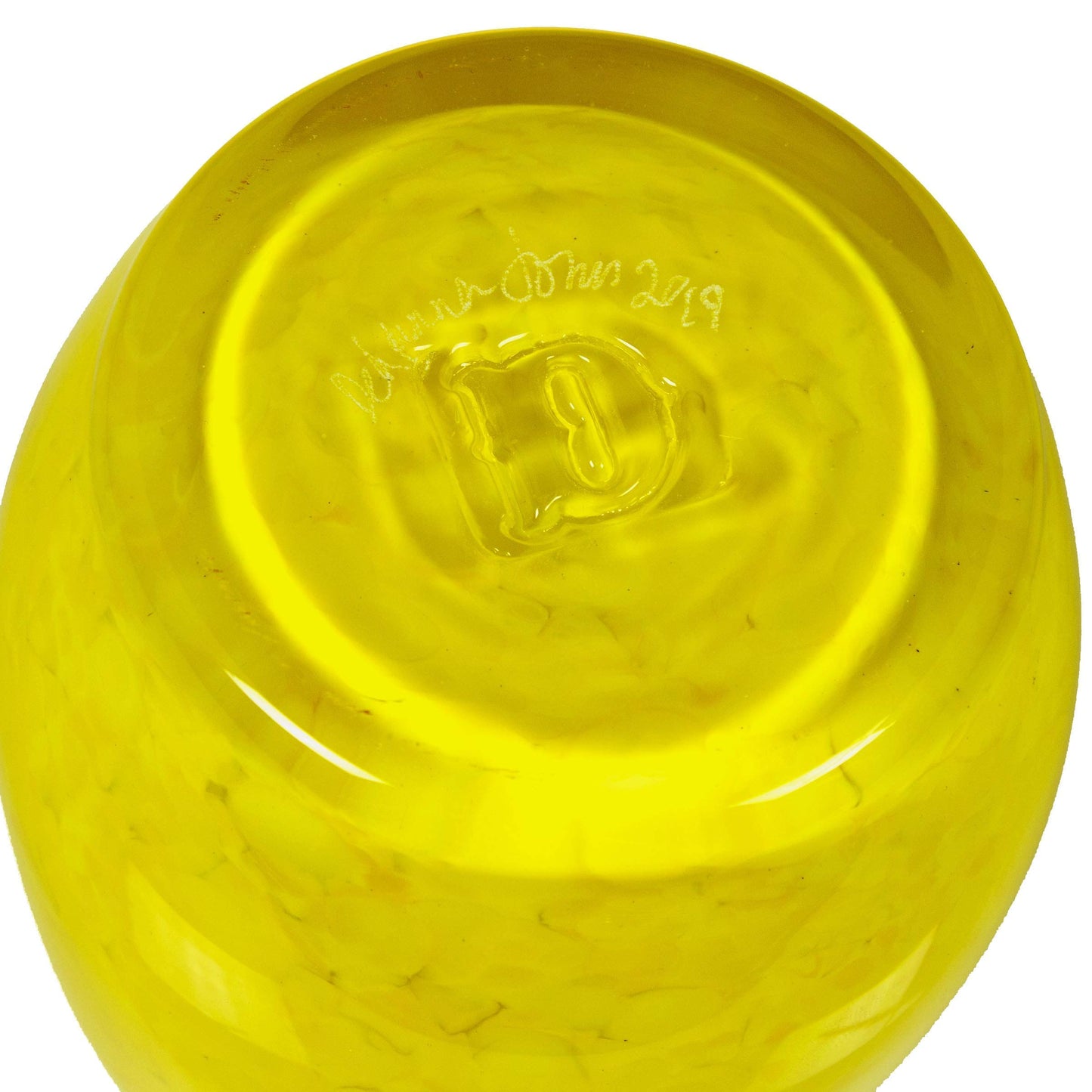 Totally Blown Glassworks Votive Candle Holder, Tea-Light, Handmade Blown Glass, Accent Vase, Centerpiece, Home Decor, Artist Dehanna Jones, Seattle, WA. (Yellow Tequila Sunrise)