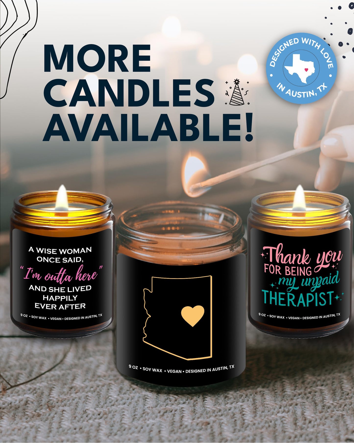 Arizona Candle, Unique Arizona Themed Gifts for Men and Women, Best State Souvenir Gifts for Moving Away, Thoughtful Home Sick Presents, Ideal for Birthday, Christmas, Graduation, Gift Ready