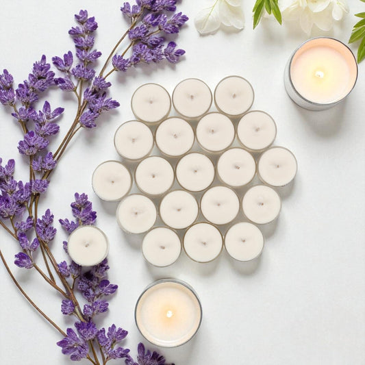 Ubab Handcrafted Scented Tealight Candle I Eco-Friendly Premium Soy Wax I Lavender Bliss I Set of 20 (38 cm X 15 cm)Tealights I 12 gm each I Upto 4.5 HRS Burn Time each I Premium Aromatherapy Candles