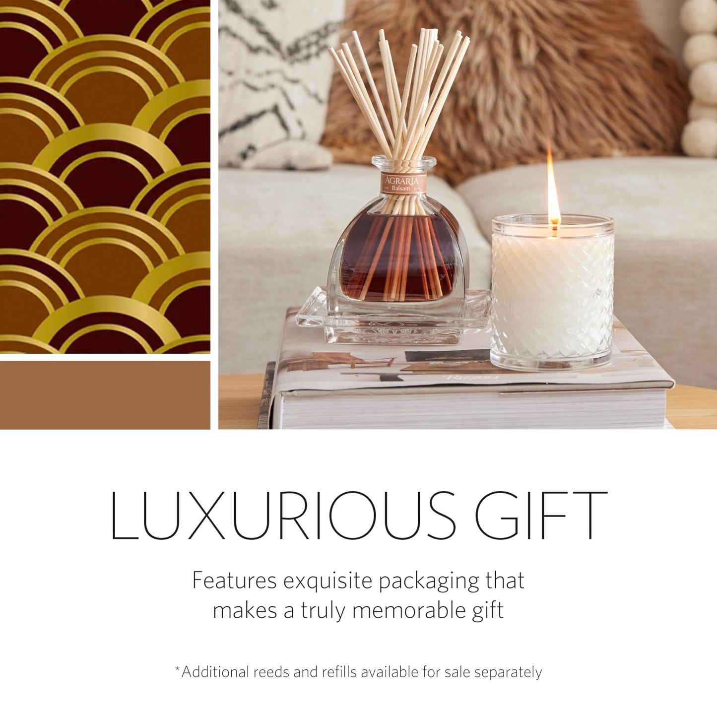 AGRARIA Scented Candles, 7 Oz, Long-Lasting Scented Candles for Home, Elegant Home Fragrance Gifts for Men and Women