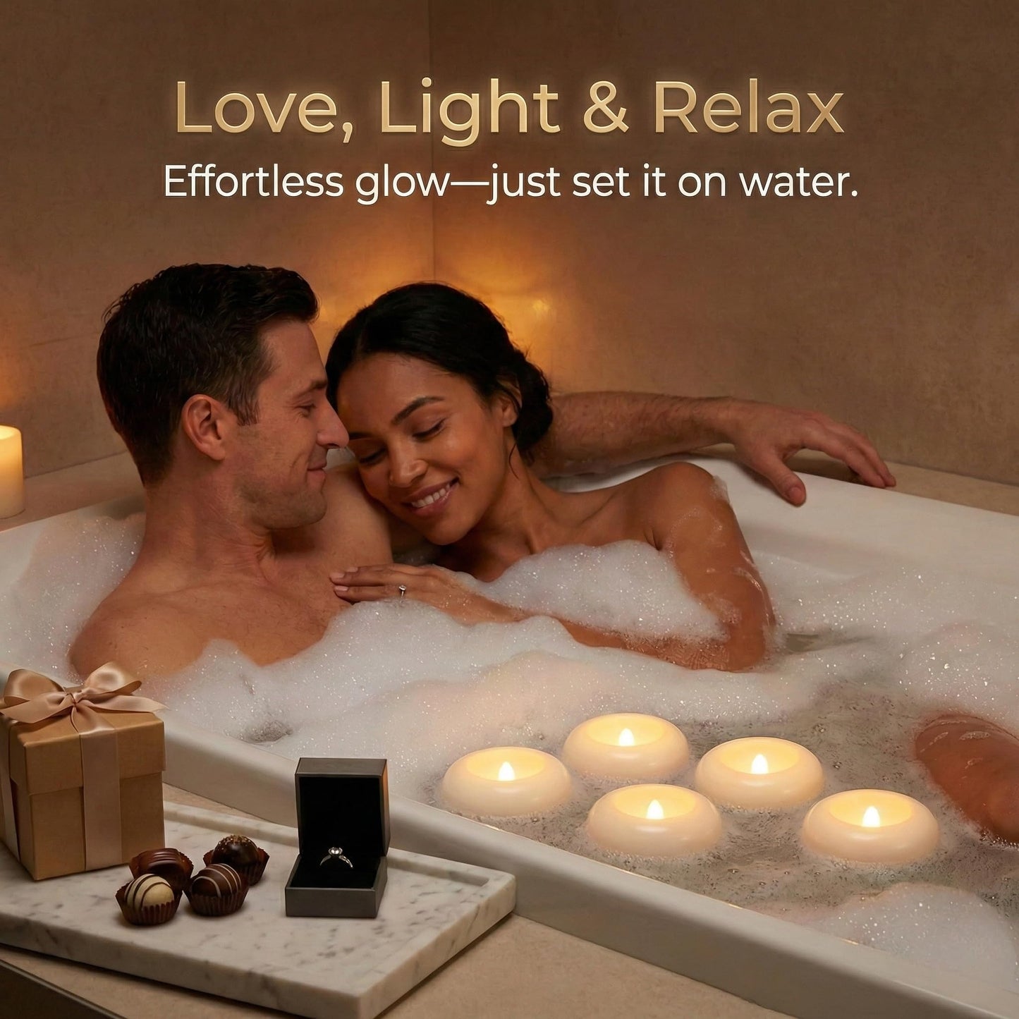 Aignis 24pcs Flameless Floating Candles Waterproof, 200Hr 3”LED Floating Tea Lights with Battery, Water-Activated Candles for Pool, Wedding Centerpieces, Bath & Spa, Home Decoration (Elegant White)