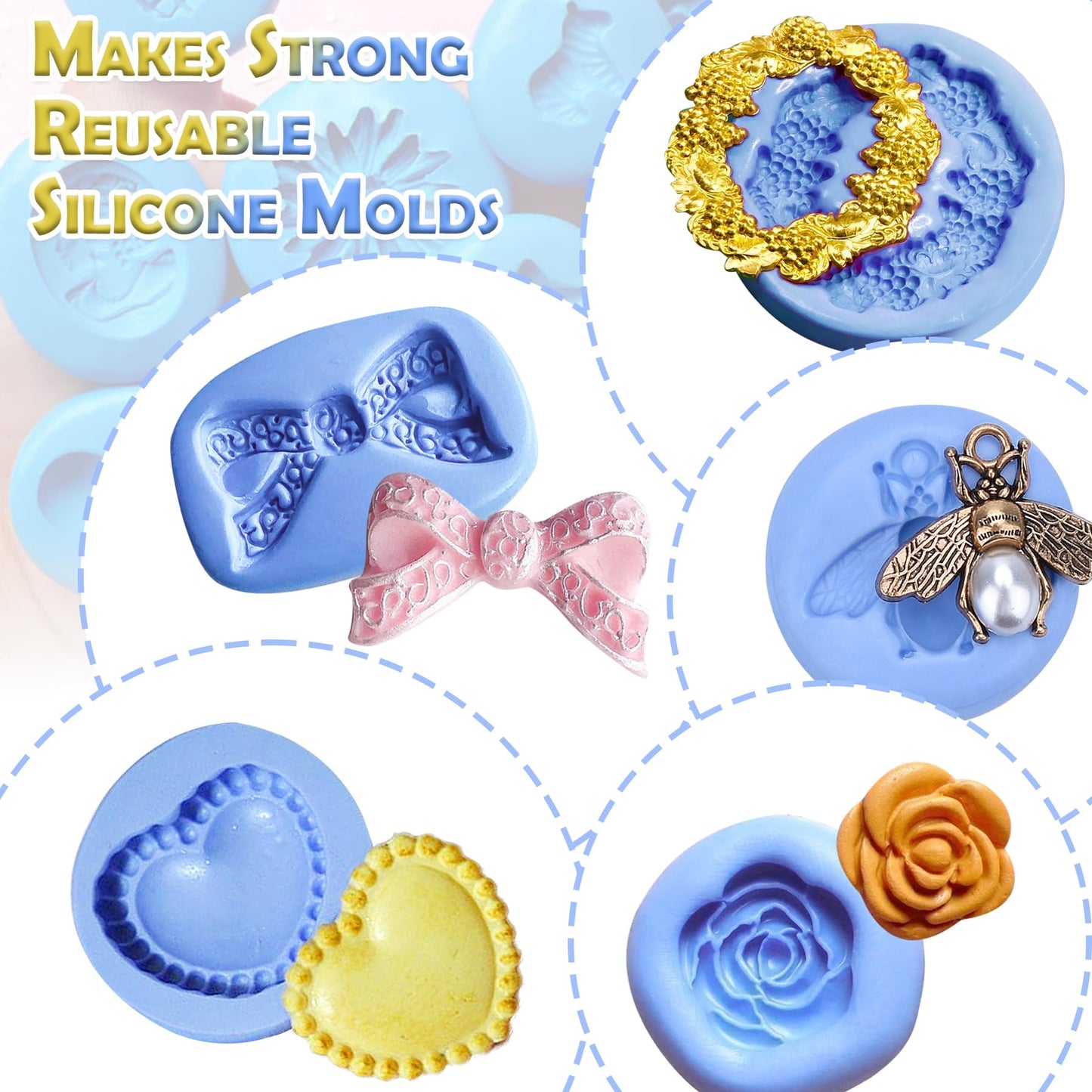 Silicone Putty - 2.5 Lb Flexible Silicone Mold Making Kit for Reusable Silicone Molds Making - Easy 1:1 Mixing Ratio Fast Cured Molding Putty for Casting, Resin Molds, Soap Mold, Candle Molds, Statues