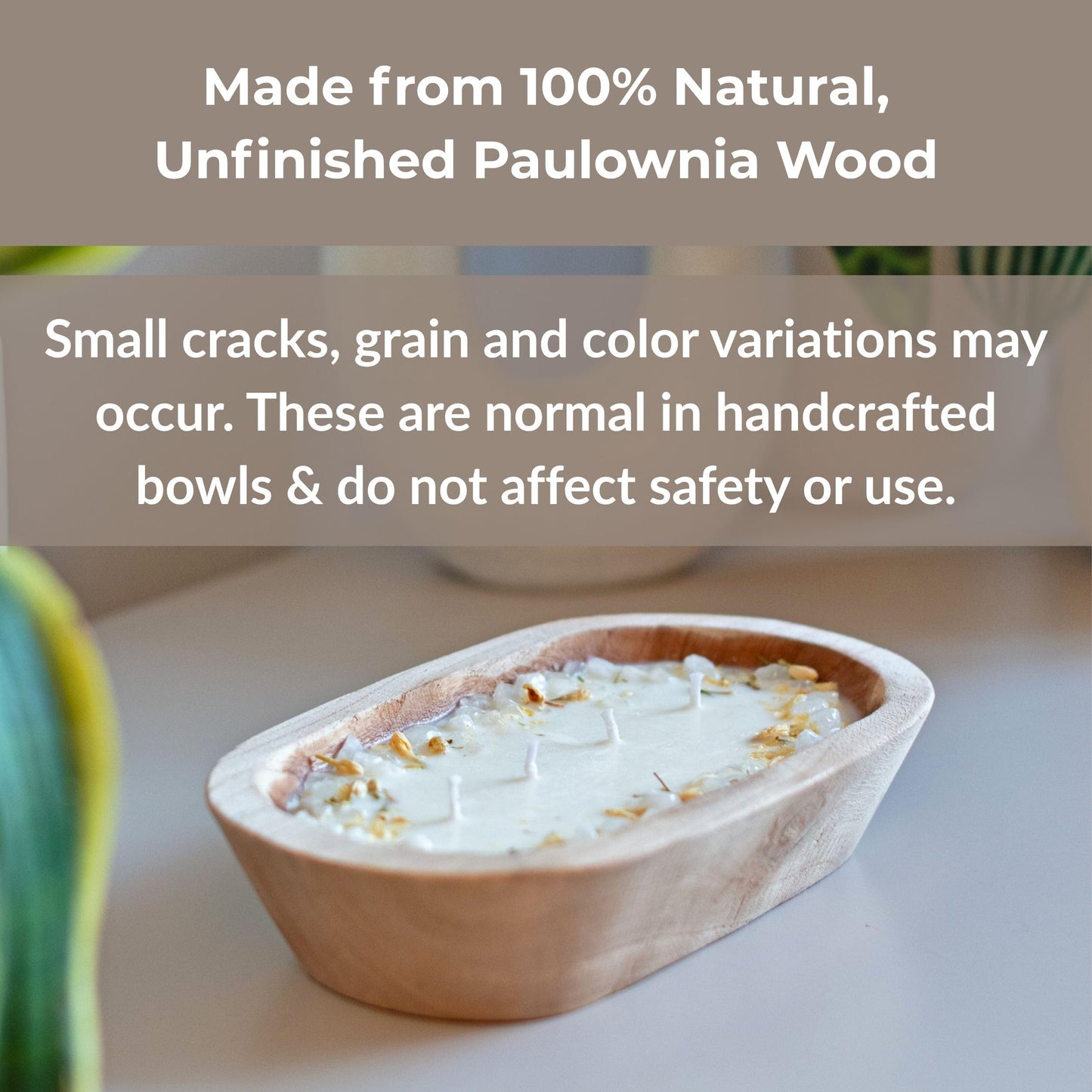 Wooden Dough Bowl Candle, Lime Basil & Mandarin, Elegantly Handcrafted Beautiful Centerpiece. Uniquely Yours, a Gift of Distinction.