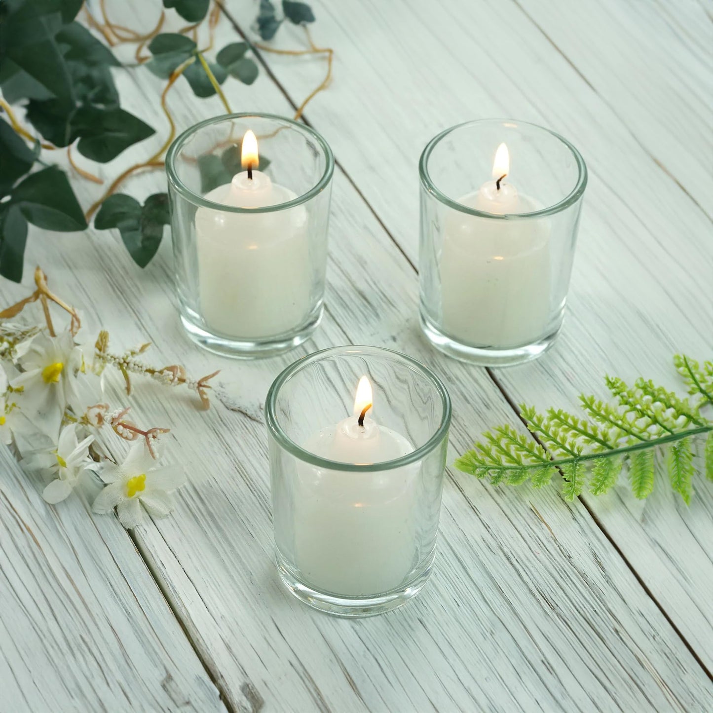 WGV Tea Light Votive Candle Holder 2.2x2.75, Clear Tiny Utility Cylinder Glass Vase, Small Planter Terrarium for Home Accent Decor, 1 Pc