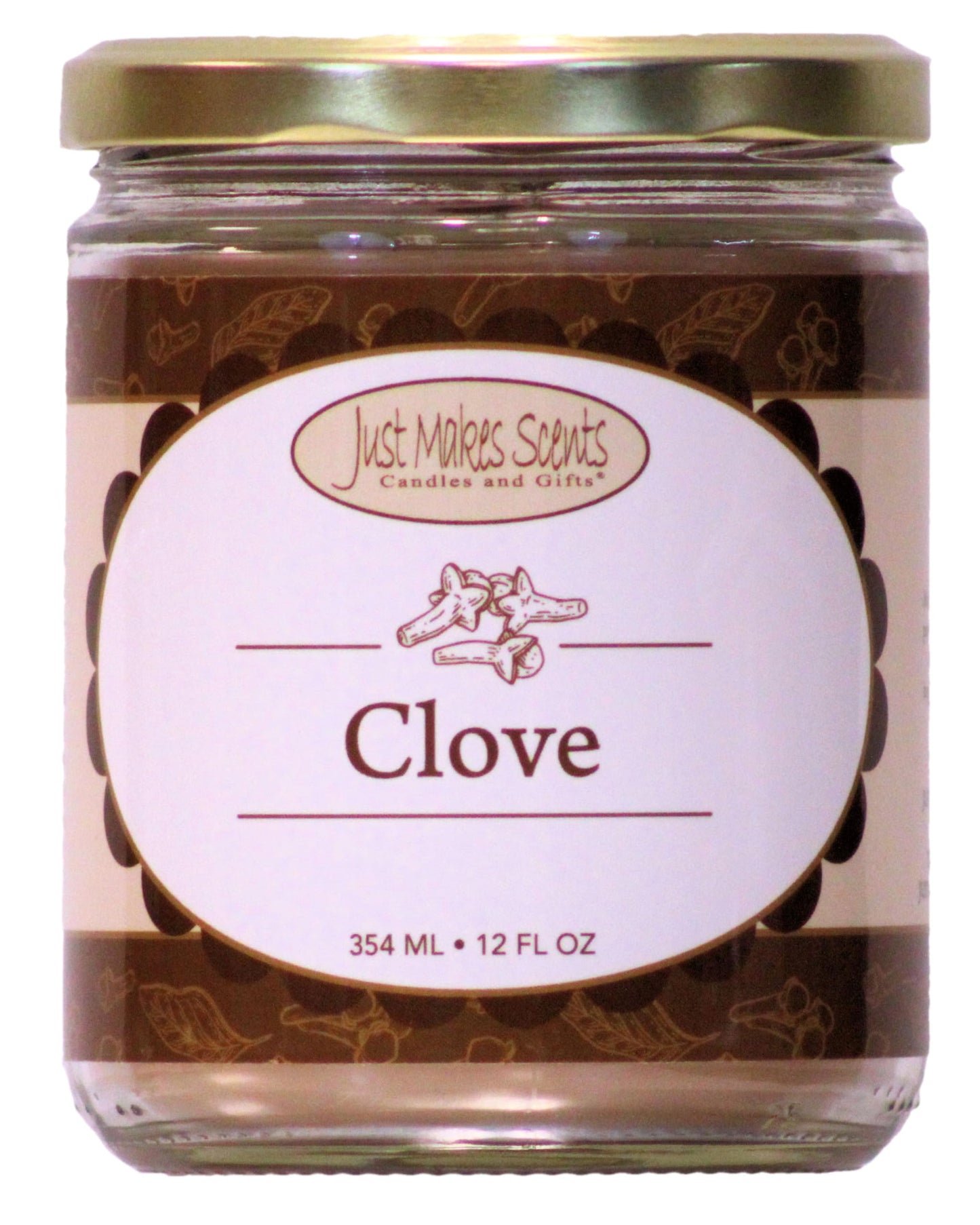 Clove Scented Candle | Warm and Spicy Ground Cloves | Hand Poured in The USA by Just Makes Scents (12 oz)