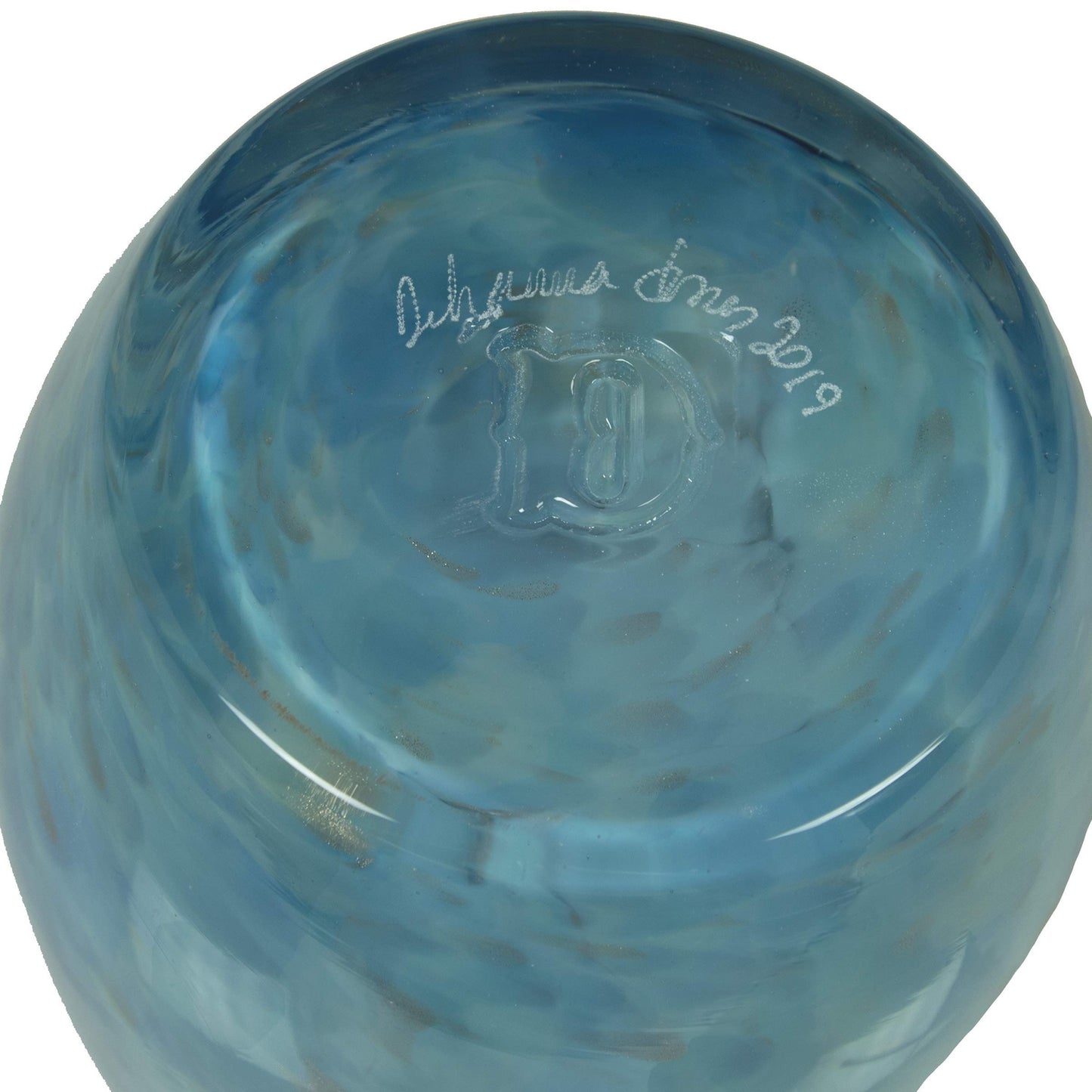 Totally Blown Glassworks Votive Candle Holder, Tea-Light, Handmade Blown Glass, Accent Vase, Centerpiece, Home Decor, Artist Dehanna Jones, Seattle, WA. (Teal Puget Sound)