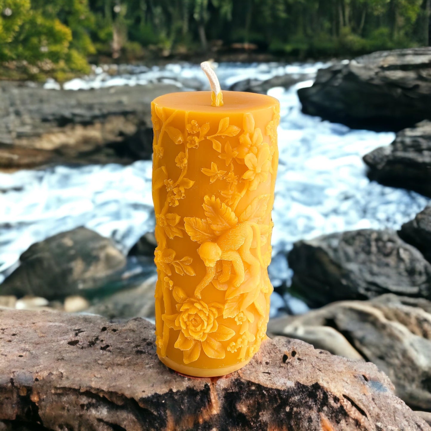 Animal Beeswax Candle | Jungle Baby Shower | Carved Candles | Unique Candles | Monkey Nature Decor | Nature Lover Gift | Tropical Gifts Bird
