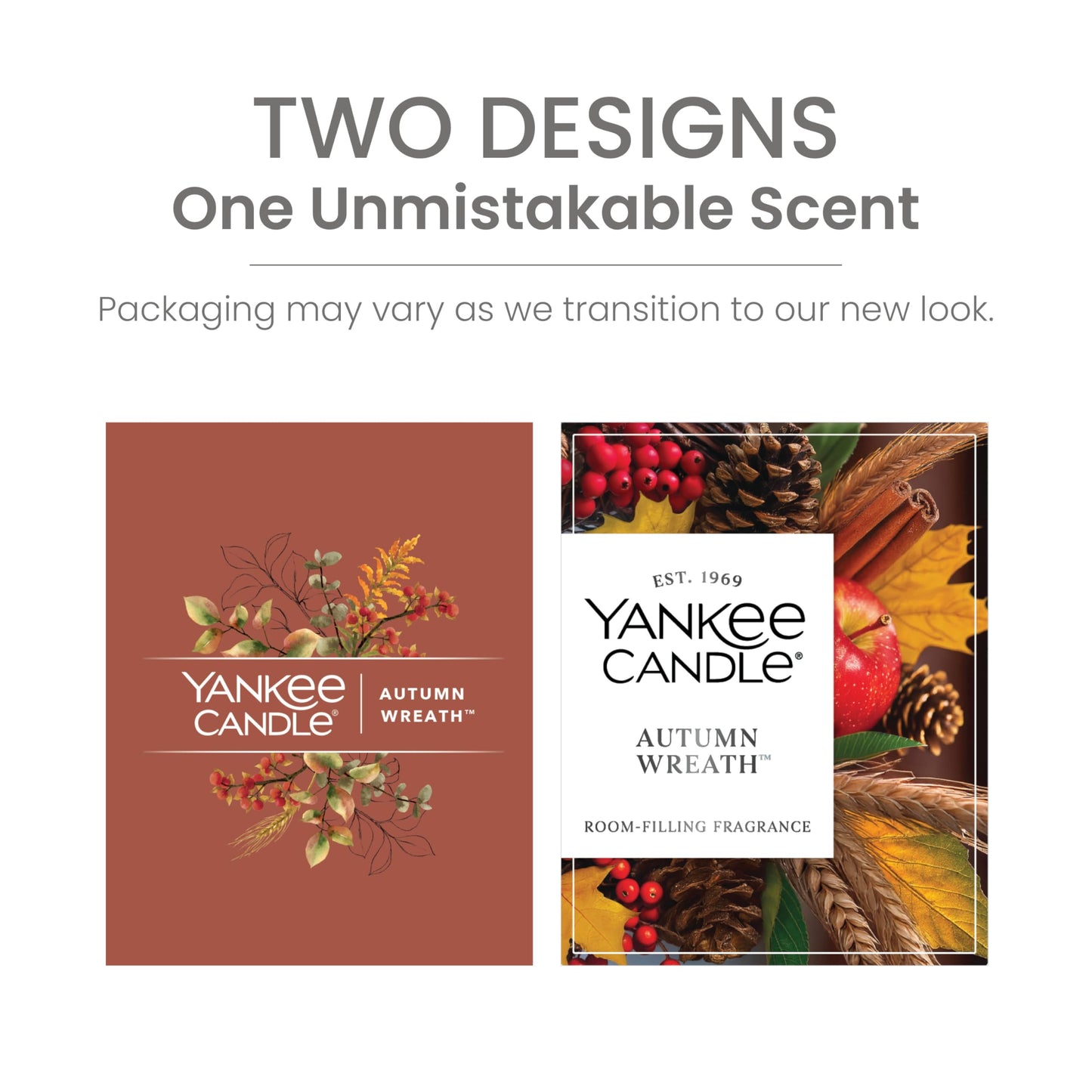 Yankee Candle Large Tumbler Scented Candle with up to 80 Hour Burn Time, Premium Plant Wax Blend for Consistent Burn, 20 oz Tumbler Candle with Room Filling Fragrance, Autumn Wreath