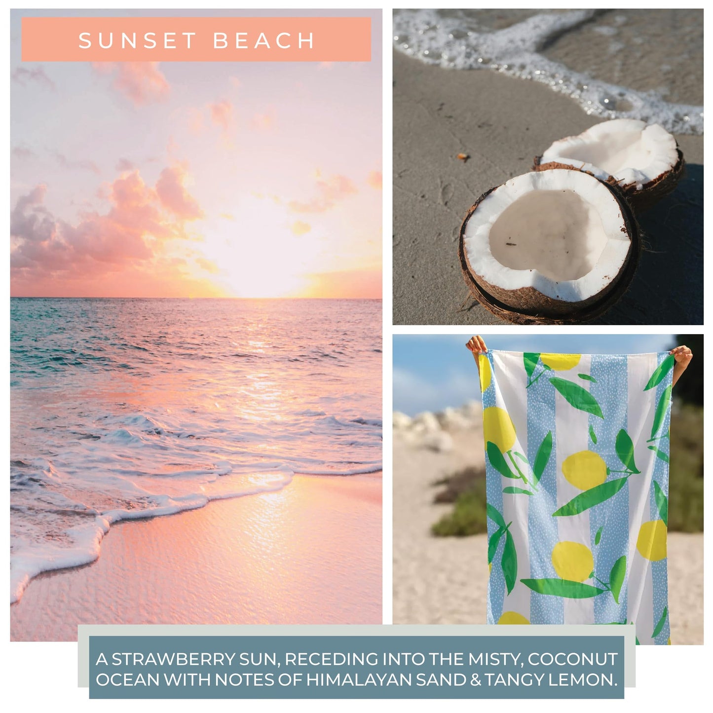 A Cheerful Giver - Sunset Beach - 34oz Papa Scented Candle Jar with Lid - Keepers of The Light - 155 Hours of Burn Time, Gift for Women, Pink Candle, Big Candles for Home Decoration