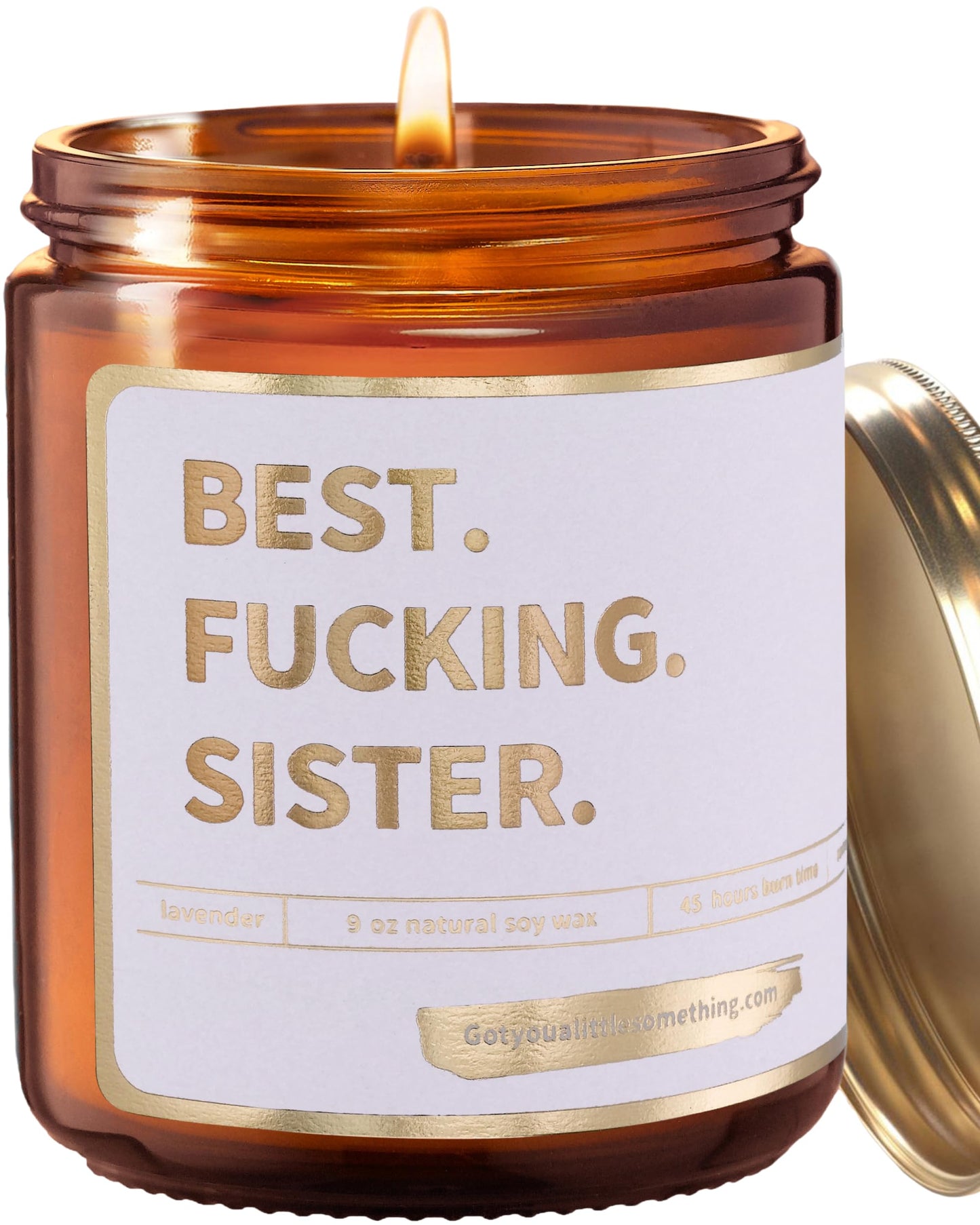 Best Sister Ever Scented Candle - Funny Birthday Gifts for Sister from Sisters - Sister Birthday Gift for Women - Cool Sisters Candle for Bonus Stepsister, Step Sis in Law Present from Brother