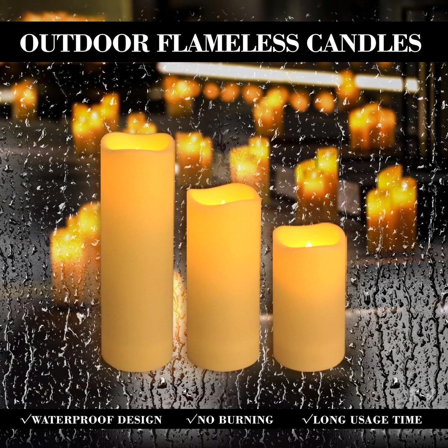 fclayvts 72-Pack LED Flameless Candles with Remote Control -Flickering Flameless Candles-Remote Timer Perfect for Wedding Parties, and Special Occasions(Three Sizes)