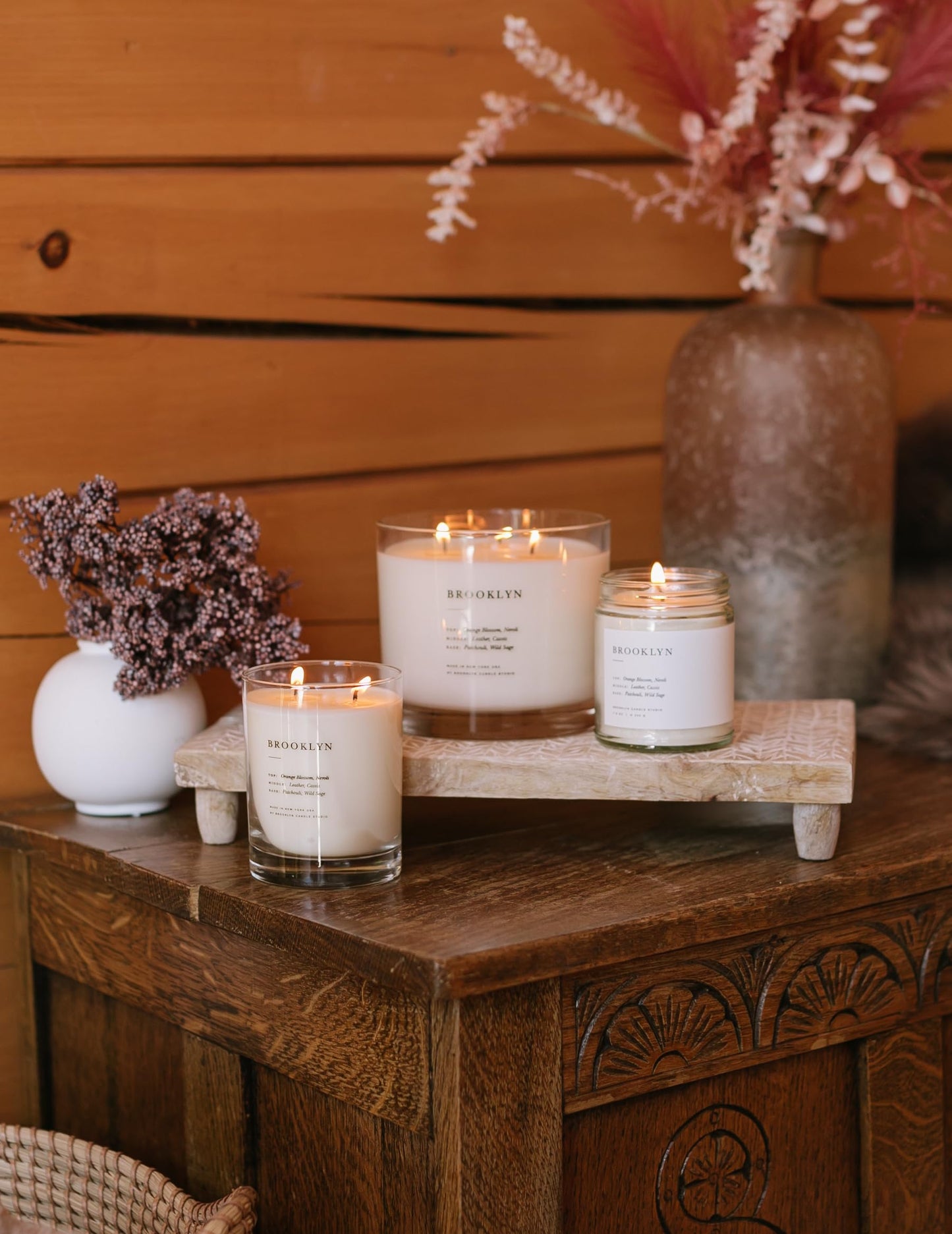 Brooklyn Candle Studio Brooklyn Jar Candle - Luxury Scented Candle, Vegan Soy Wax, Hand Poured in The USA, 50 Hour Slow Burn Time - 7.5oz