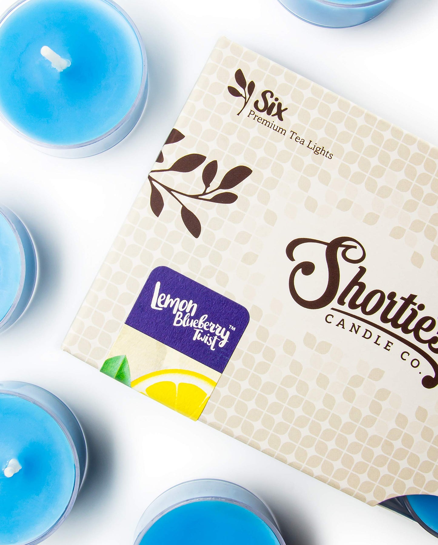 Fruit & Berry Premium Tealight Candles Variety 3 Pack (18 Highly Scented Tea Lights) - Coconut Lime Verbena, Grapefruit, Lemon Blueberry - Made with Natural Fragrance Oils - Fruit & Berry Collection