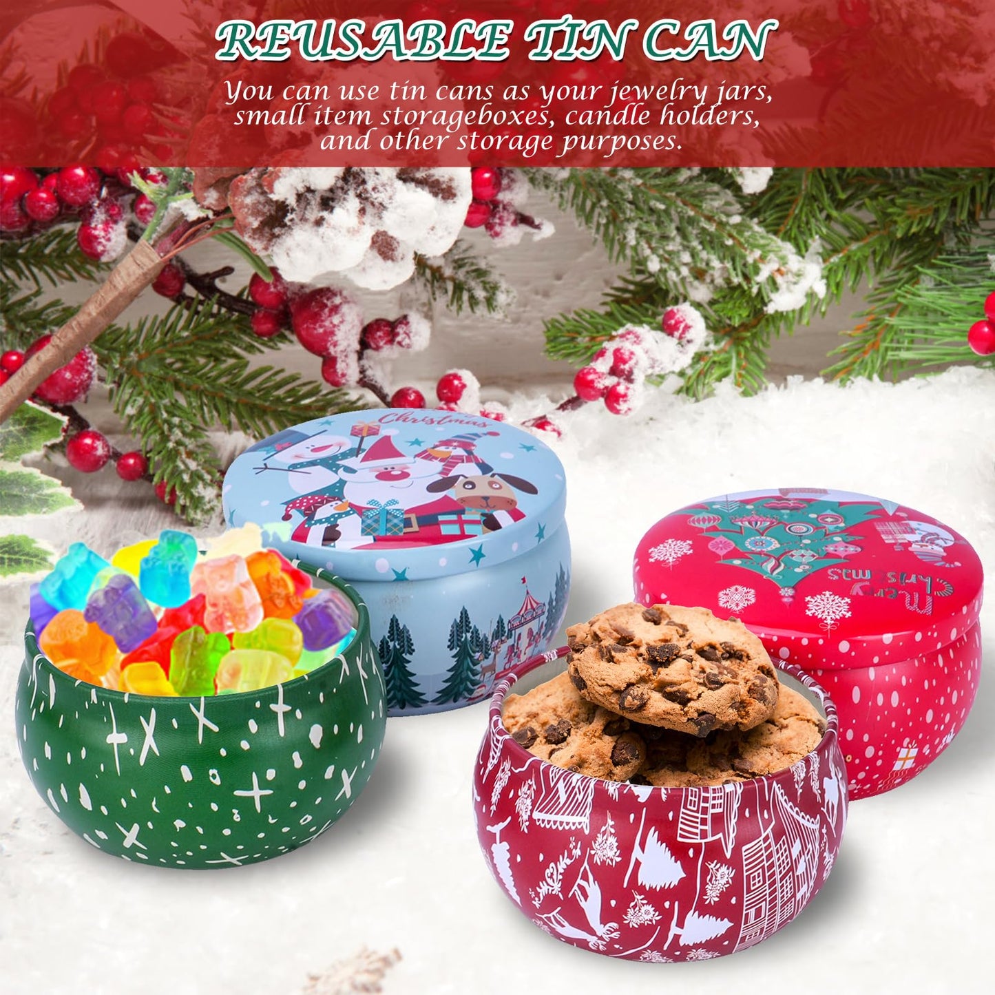 12PCS Christmas Scented Candles Gift for Women - Aromatherapy Candle for Home - 3.4oz Soy Wax Birthday Gifts for Mother, Friend, Wife, Sister, Xmas Decorations