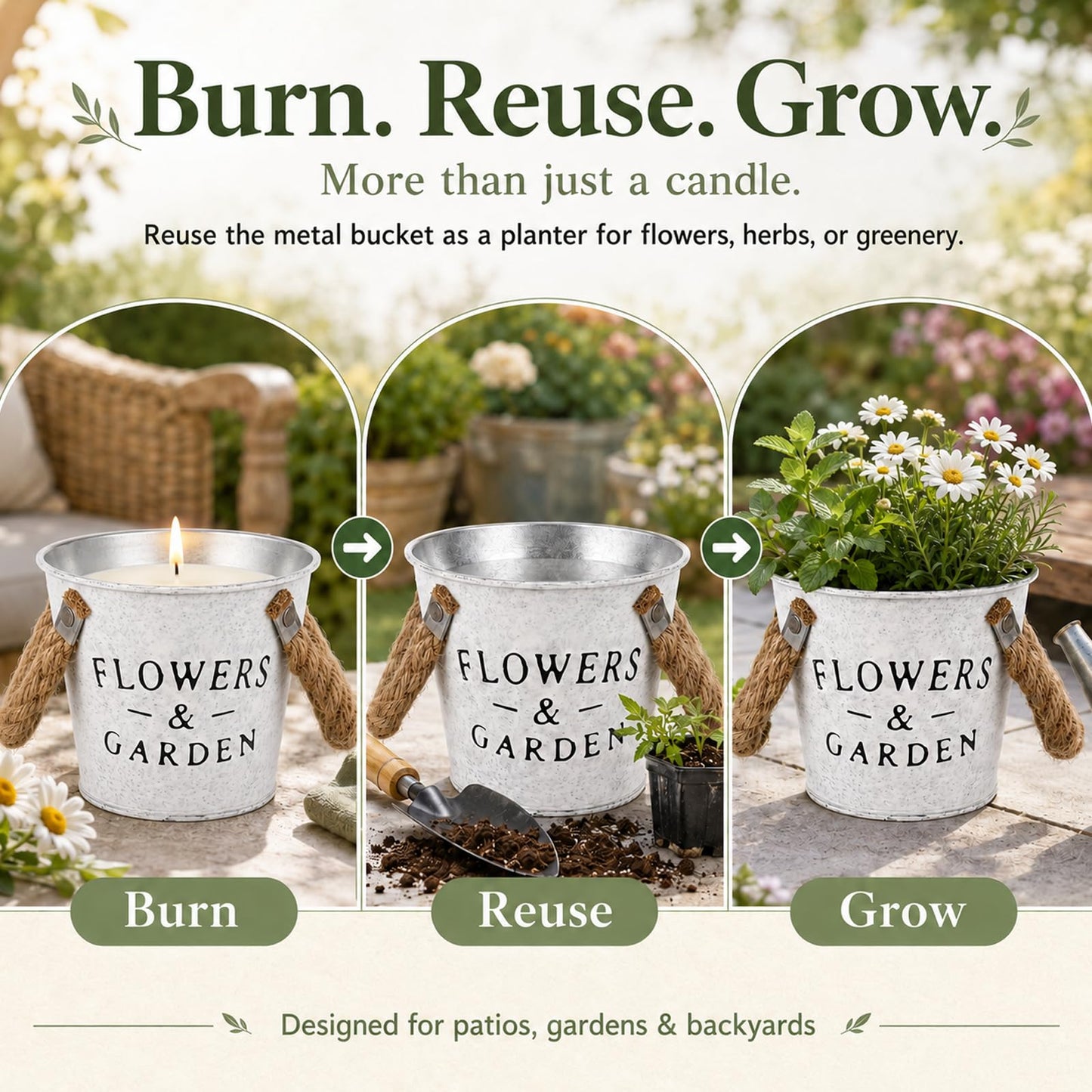 Citronella Candles Outdoor, 50oz Citronella Candle for Patio, Garden, Yard, Balcony Backyard & Camping,Total 300Hours Burning Large Summer Outdoor Candles 4 Pack