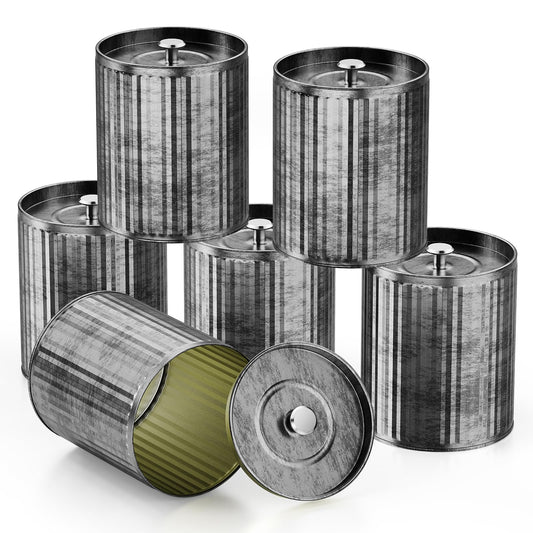6 Pack (10oz Capacity Of Each) DIY Simple Empty Candle Tin Jar Making Kit | Village Style Durable And Drop Resistant | Family Handmade Candle Tins Can With Lids Gift For Family Parent Child Handicraft