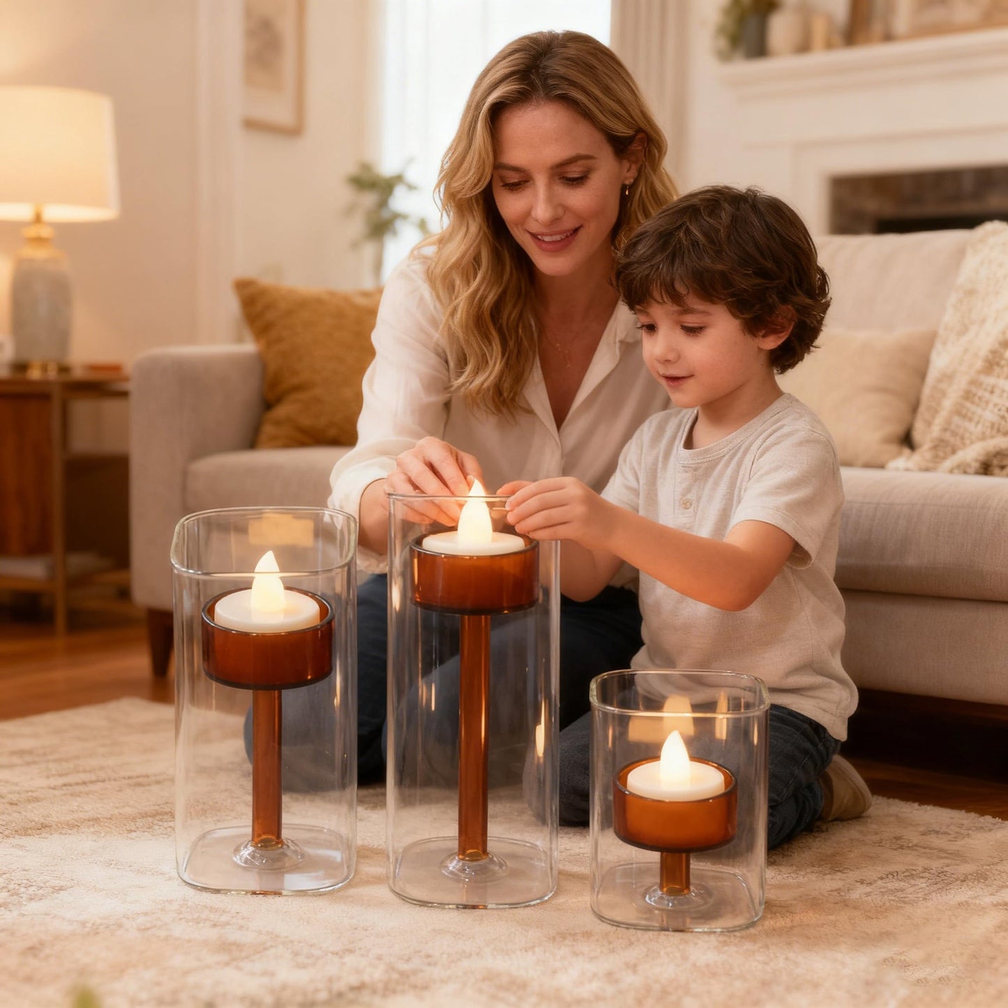 Maimeili Glass Candle Holder Hurricane Crystal Decorative Candle Fits Standard Tealight for Table Wedding Dinning Centerpieces Party Supplies Home Decor