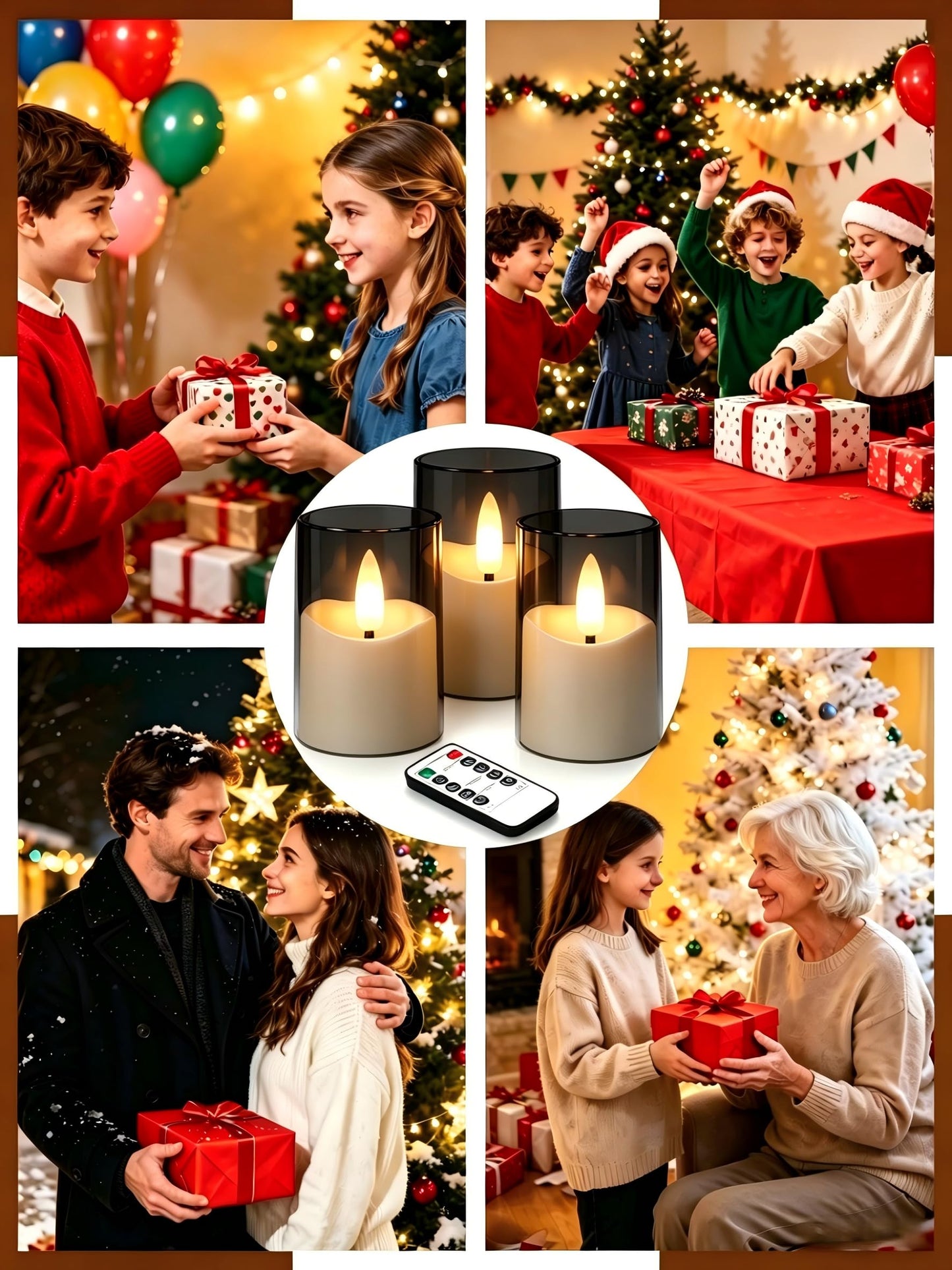 YTRUSTIX Rechargeable Flameless Tea Light Candles with Timer Remote, 1.7"x2.5" Acrylic Small Votive Electric LED Candles Battery Operated for Home Aniversary Wedding Holiday Decor (Pack of 6, Gery)