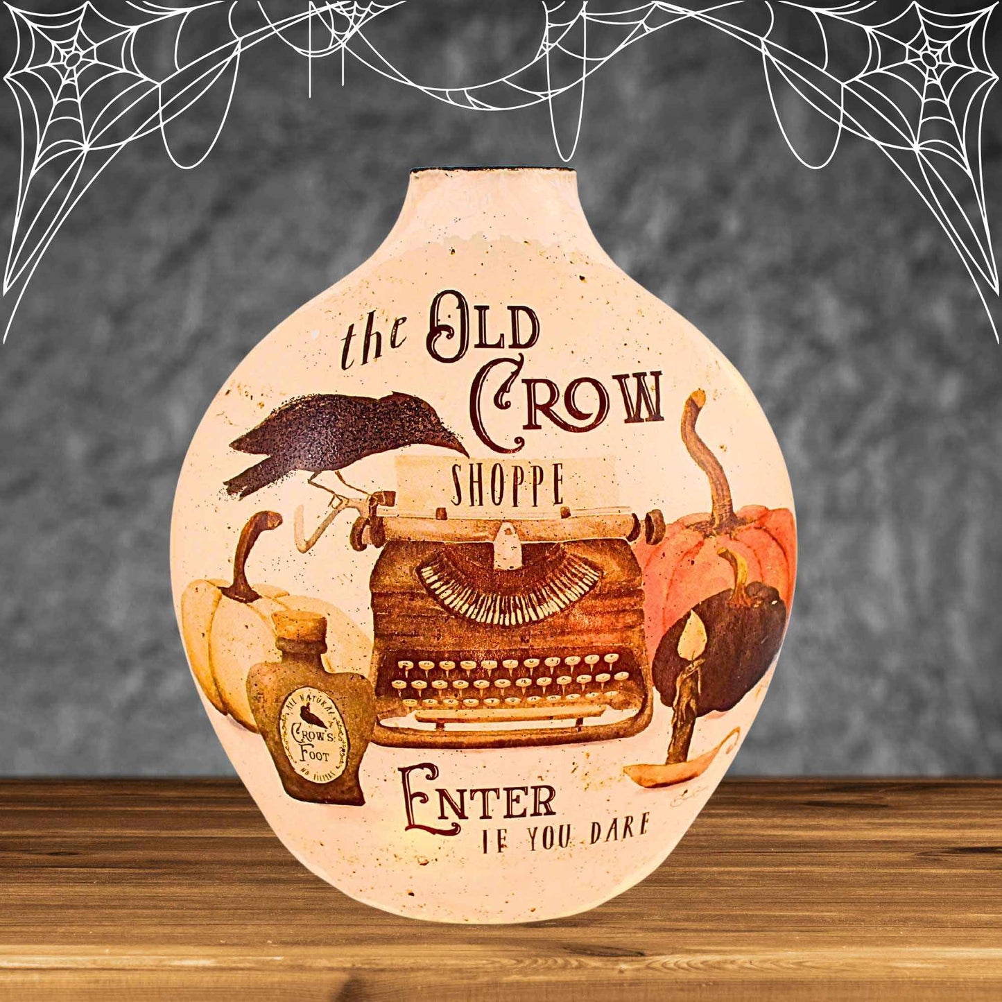 Stony Creek Hocus Pocus Pre-Lit Vase Lighted Glass Accent Dbh5207 Crow Halloween Novelty Lighting 7.00In (1Pc)