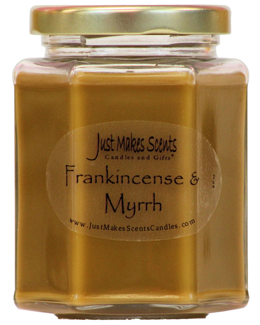 Frankincense & Myrrh Scented Blended Soy Candle (8 oz)