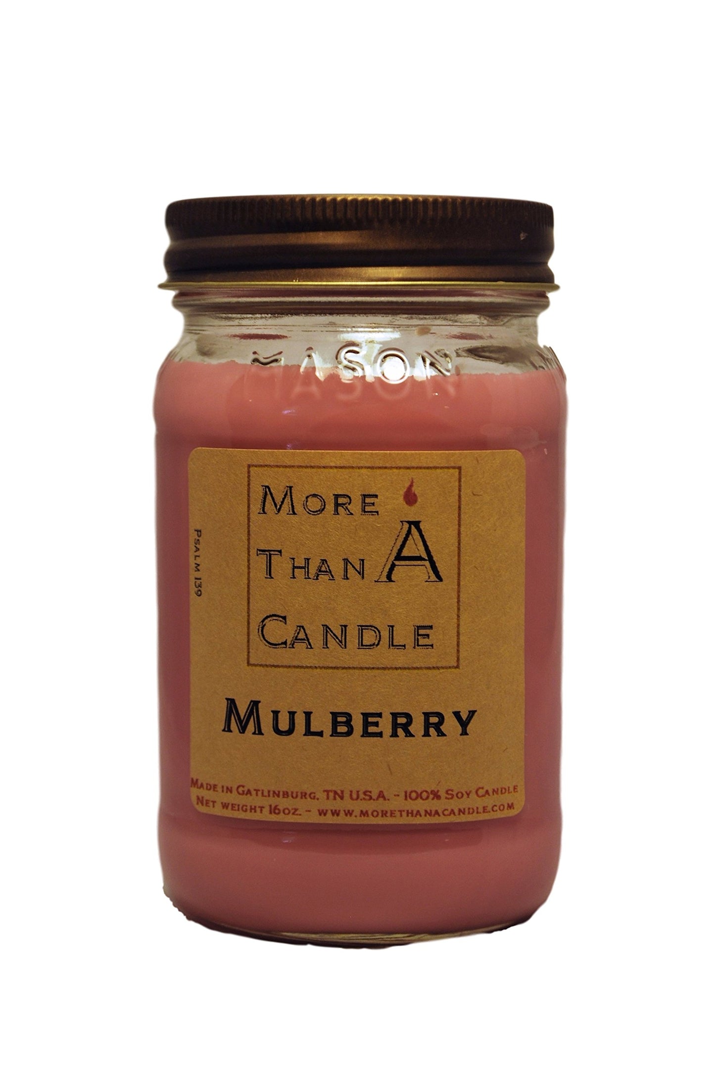More Than A Candle - 16 oz Mason Jar Soy Candle - Made in The USA Mulberry