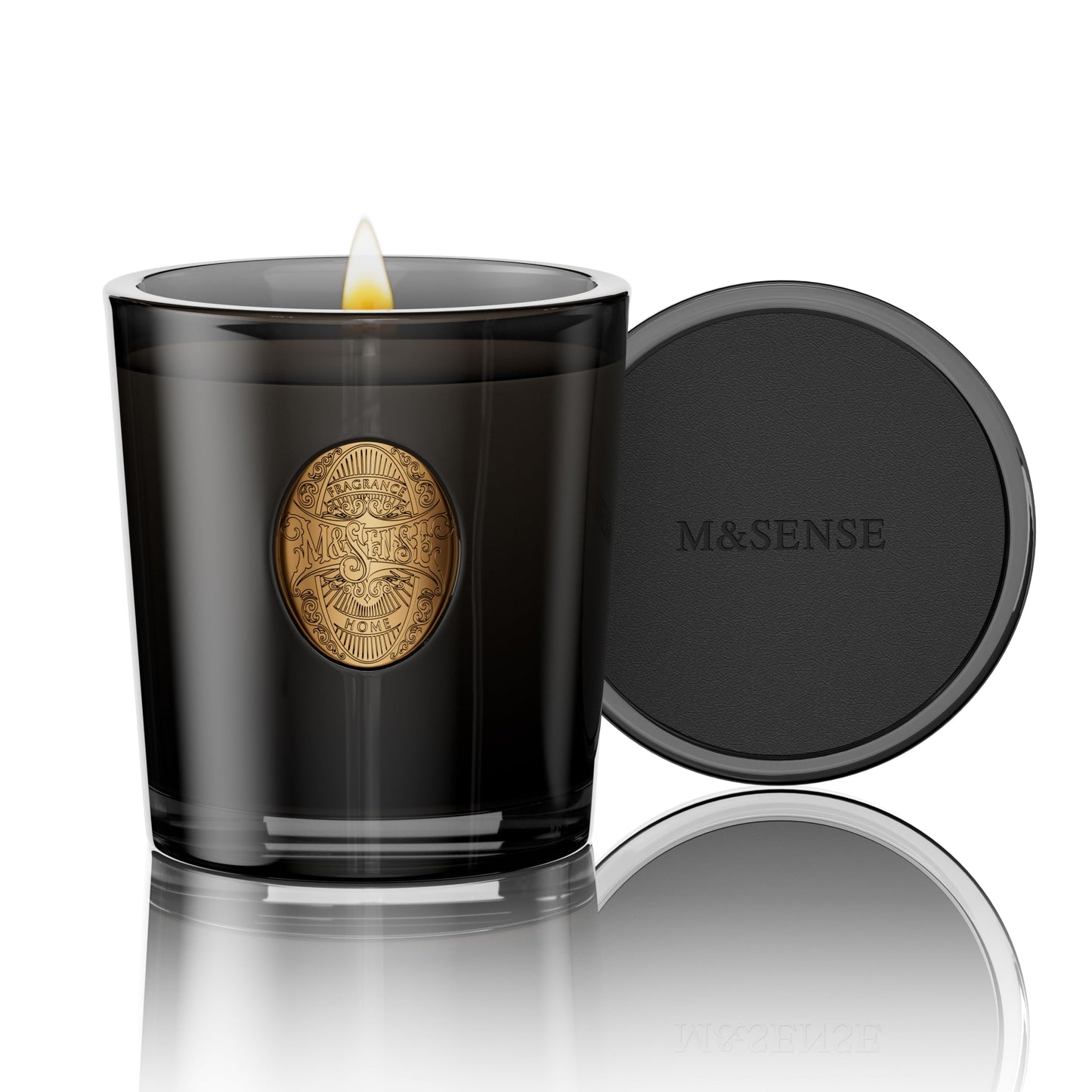 M&SENSE OudWood Intense Scented Candle| Masculine Candles for Home Scented, Gift for Women and Men| 9.2 oz Soy Wax Candle for Relaxation, Gifting