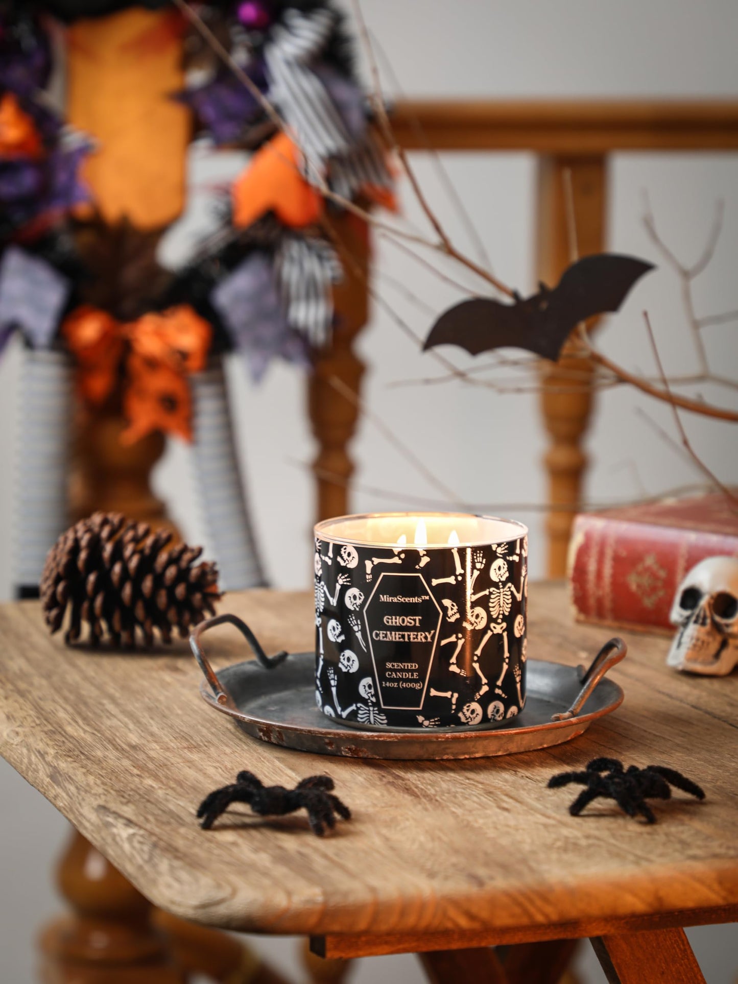 Fall Candle,Pumpkin Scented Candle,Lager 3 Wick Candles,Scented Candles for Autumn,14oz