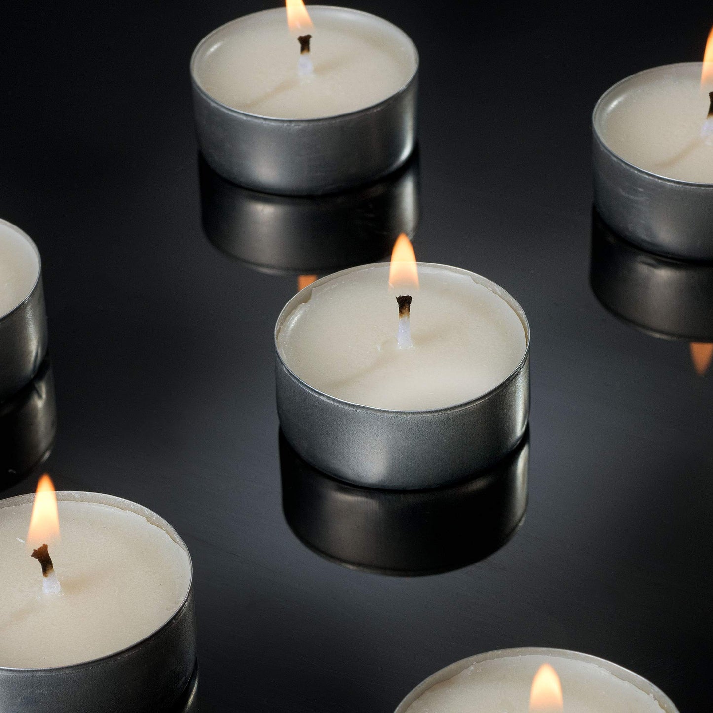 White Tea Light Candles - 50 Pack - Unscented Tea Lights Candles for Home, Travel, Weddings, & Emergencies - 4 Hour Long Burn Time