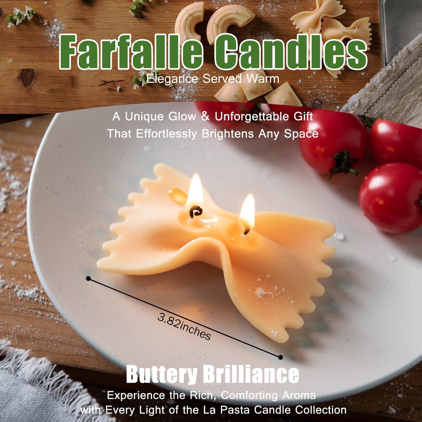 Pasta Aromatherapy Scented Candle (Farfalle Candle)