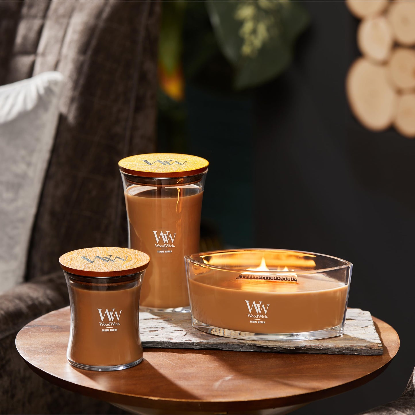 WoodWick Ellipse Candle Santal Myrrh 16 oz.