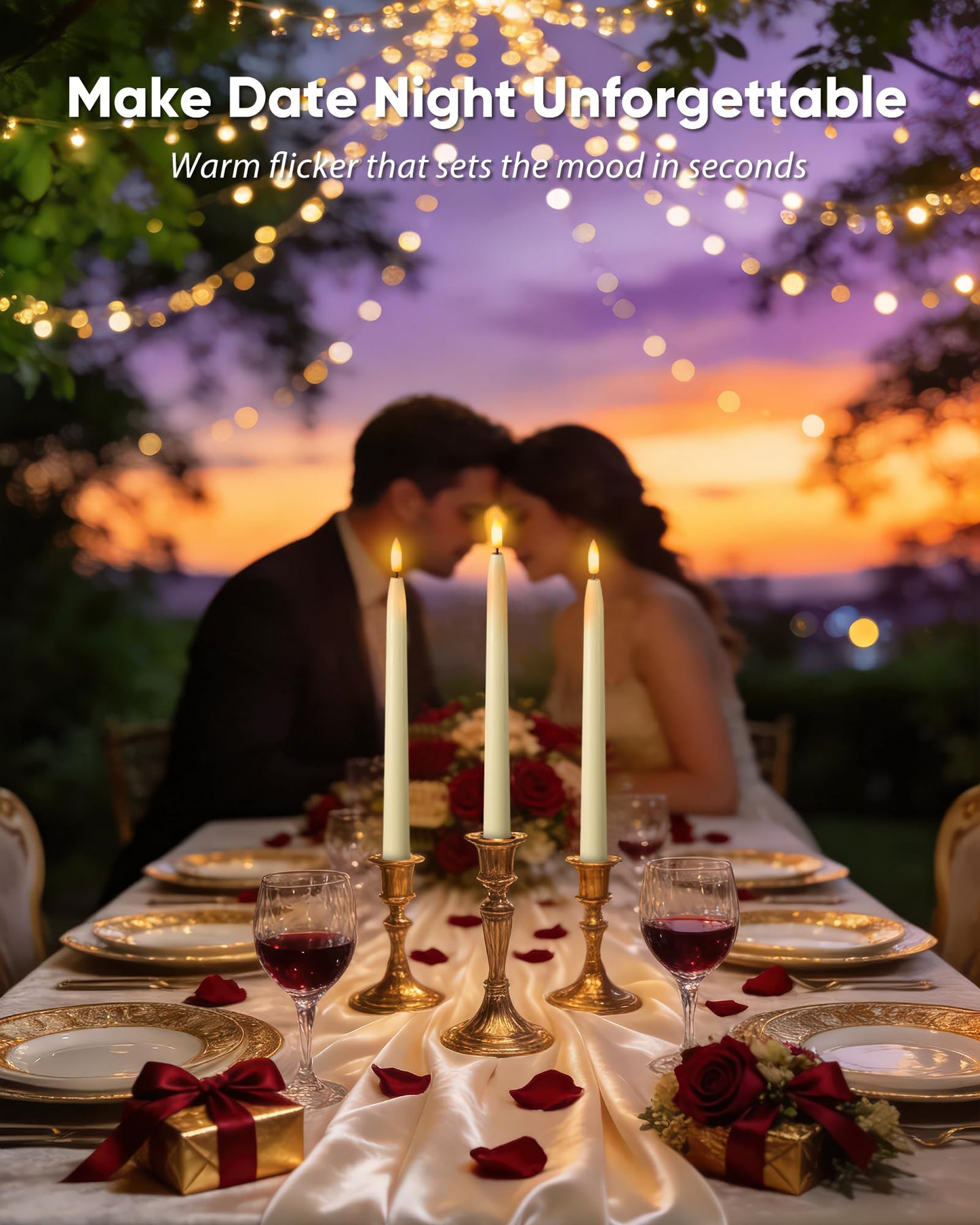 Homemory 11 inches Waxy Flameless Taper Candles with Remote Timer Dimmer, 3 Pcs Battery Operated Taper Candles with Flickering Flame, Ivory LED Candlesticks for Wedding, Christmas Indoor Decoration