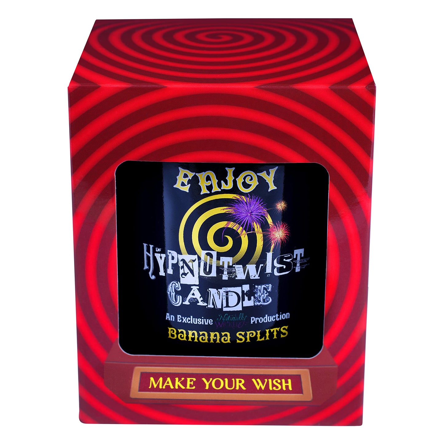 Naturally Wicked Hypnotwist Enjoy Candle | Hypnotic Crystal Spell Candle | Inc Crystal Spinning Top