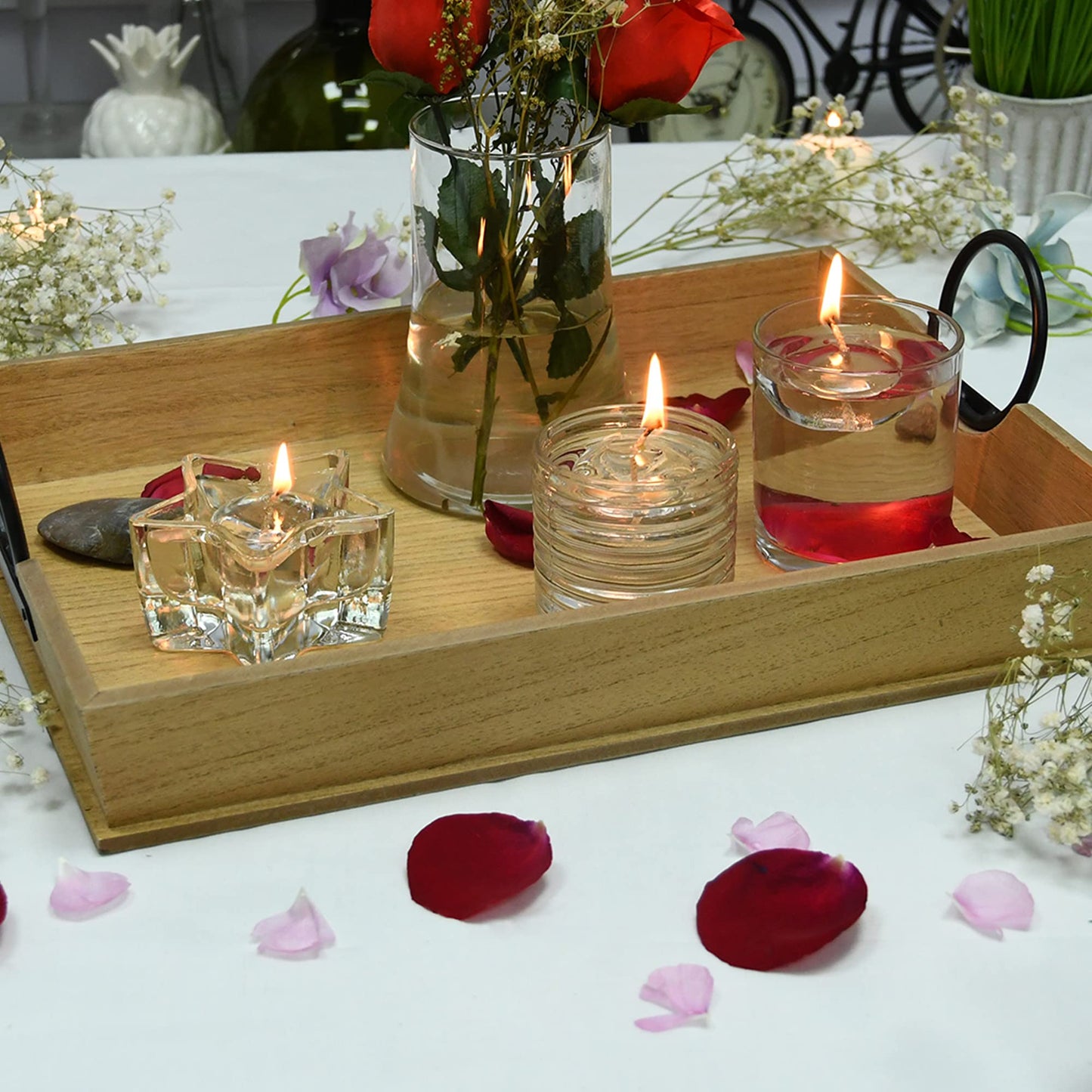 Zest Candle 12-Piece Floating Candles, 1.75-Inch, Clear Gel