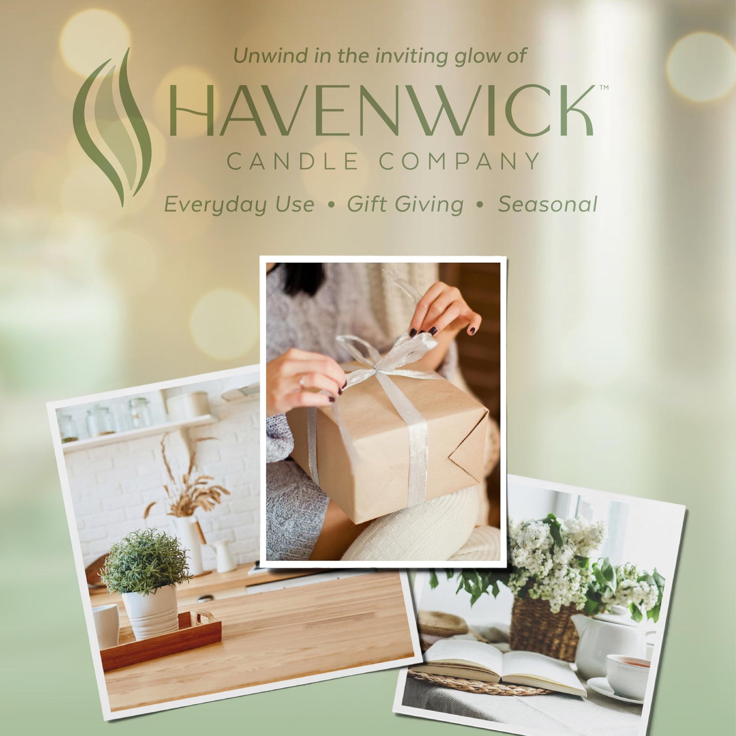 Havenwick Wild Sage Soy Blend 22-oz Large Jar Candle, Long Lasting 110-130 Hour Burn Time with Single Cotton Wick, Relaxing Scented Candles for New Home Gift & Housewarming Parties