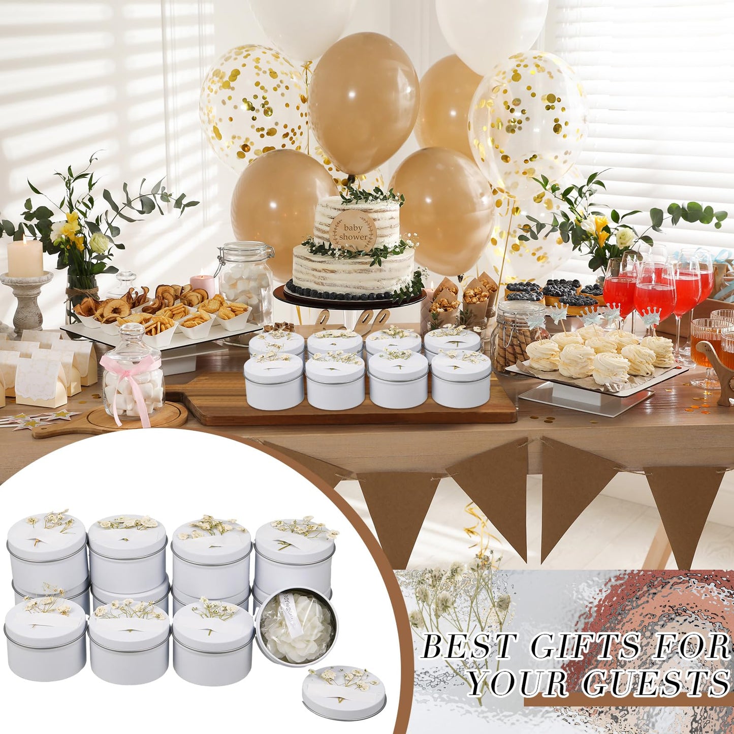 Threlaco 12 Pcs Flower Candles Scented Bridesmaid Gift Set Soy Wax Aromatherapy Candles Bulk for Wedding Bridal Shower Home Guests Women Valentines Mothers Day Anniversaries Favor(Mixed Color)