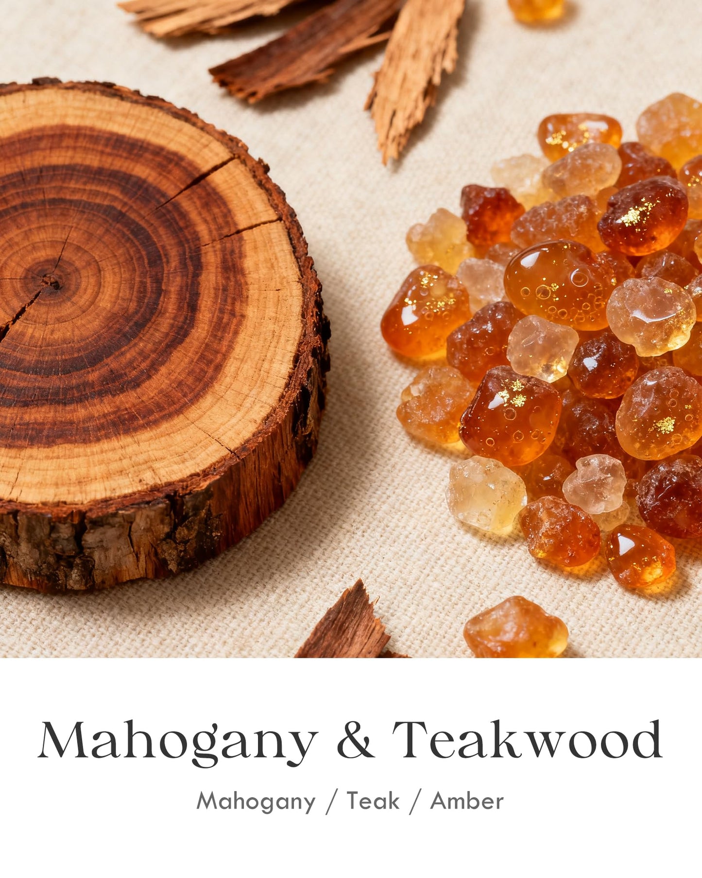 AOOVOO Mahogany Teakwood Candles for Men - 3 Wick 12oz Large Scented Candle, Long Lasting Soy Candles for Home Scented, Strong Fragranced Masculine Black Candle Gift for Women & Men