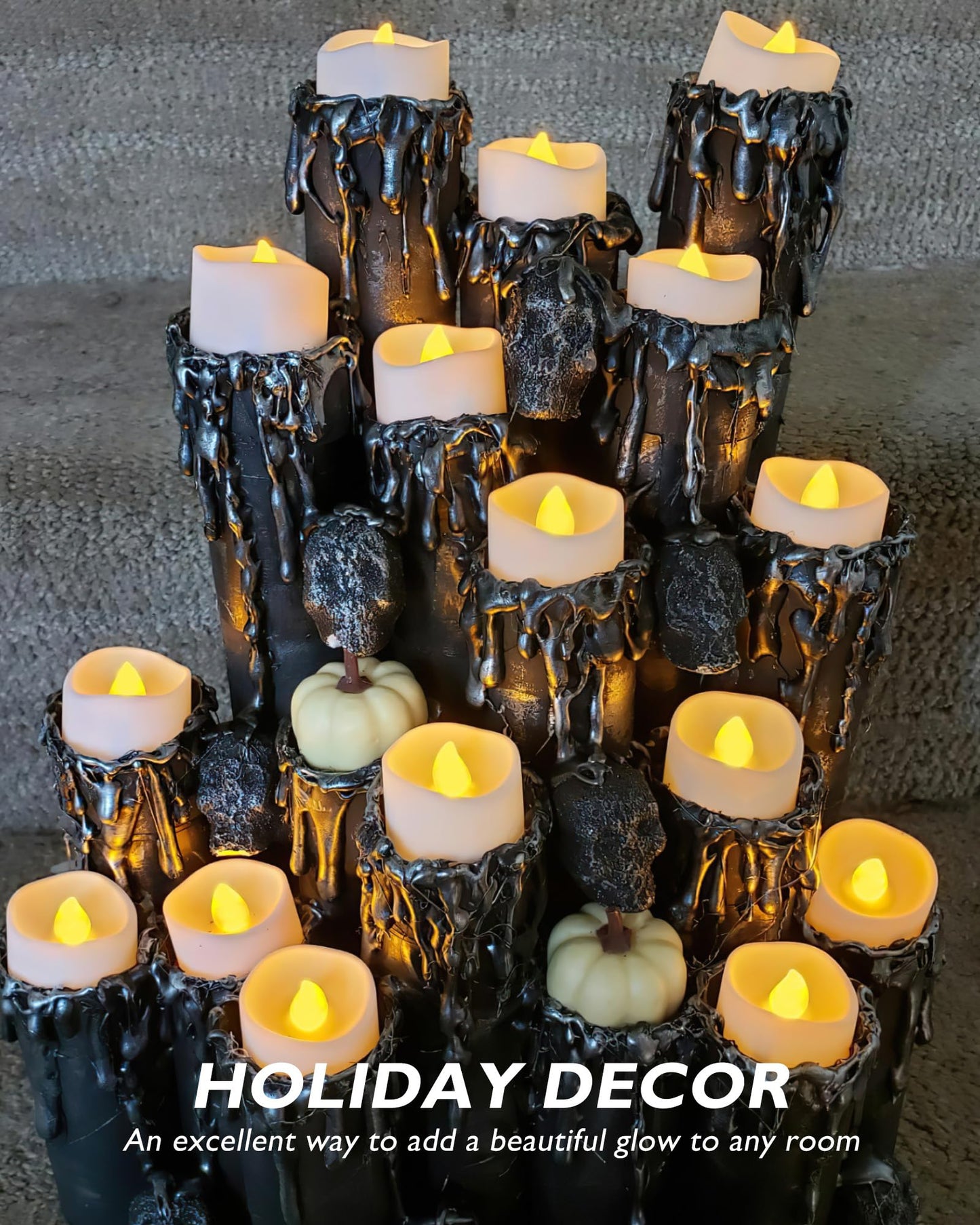 Homemory Timer Tea Lights Candles Battery Operated, 6H Timer Built-in, Auto On Daily, Flameless LED Tealight Votives for Table Centerpieces, Lantern, Holiday Decor, Warm Lamp, No Remote, 12-Pack