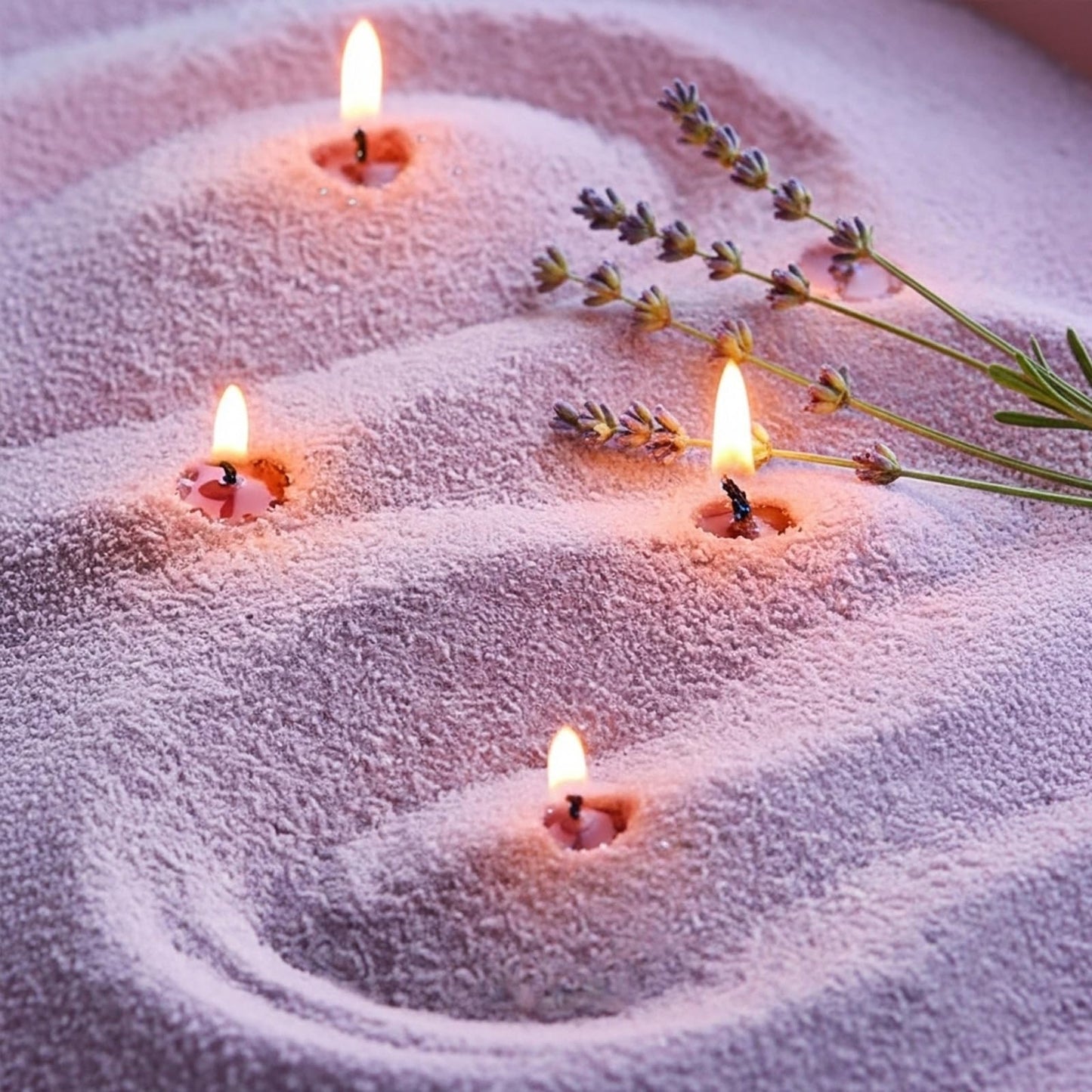 Conelist 2.2 lb Lavender Scented Pearled Candle Sand Wax Set Customized Powder Making Candles Refill Kit Palm Wax All Natural Non Toxic with 20 Wicks for Christmas Gifts DIY(Purple)