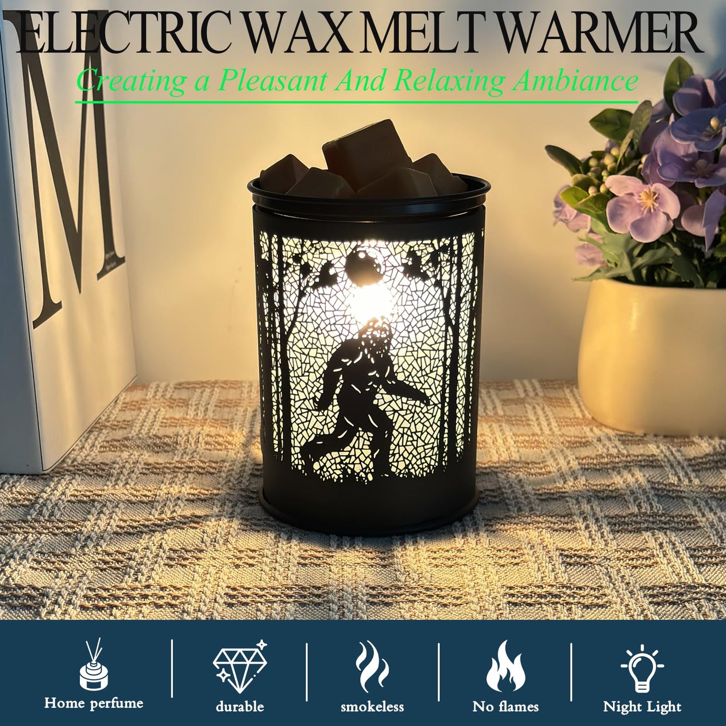 scentsy Wax Warmer for Scented Wax melt Warmer Wax Melter for Candle Making lamp Candle Warmer Plate Oil Burner for Home Decor and Gifts for Holiday （Bigfoot/Mythological Animal）…