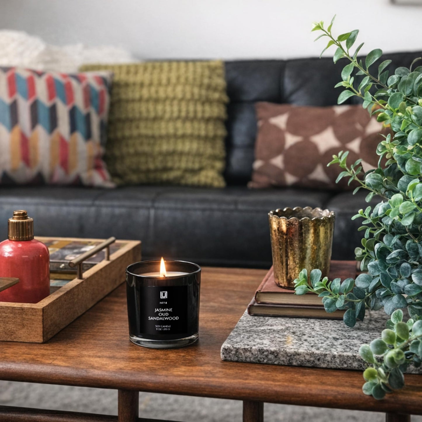 Lulu Candles | Sahara Amber Scented Soy Candle | Warm Amber & Vanilla Fragrance | Luxury Jar Candle | Highly Scented Long Lasting Candle | Home Fragrance Gift (9 Oz.)