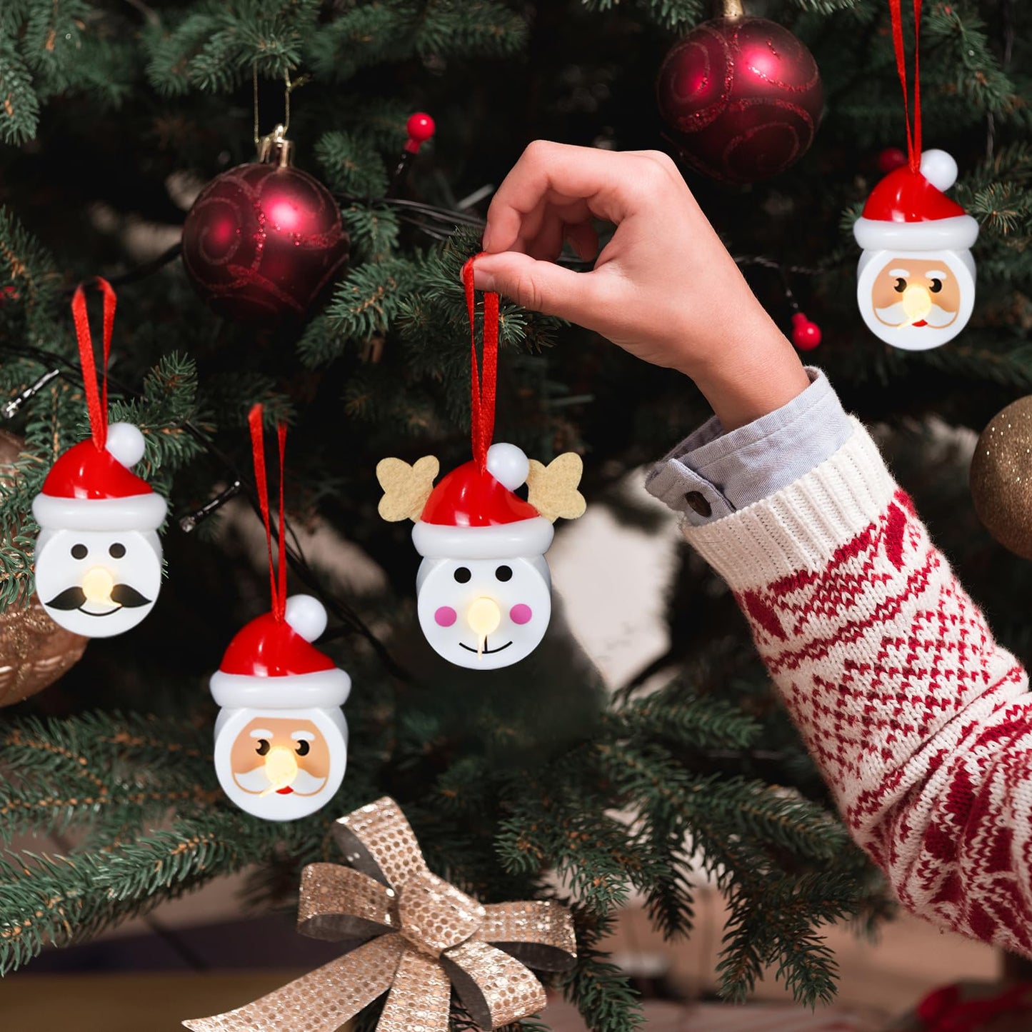 Wondise Snowman Battery Operated Flameless Tealight, 6H Timer LED Candles - 12 Pack for Christmas Dating Wedding Decorations
