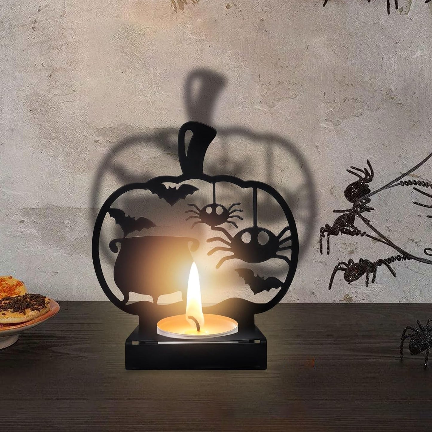 Candle Holders Bulk for Holiday Decor Indoor Outdoor Decorations for Halloween Party Table Kitchen Fireplace Bookshelf Desk Table Seasonal Display