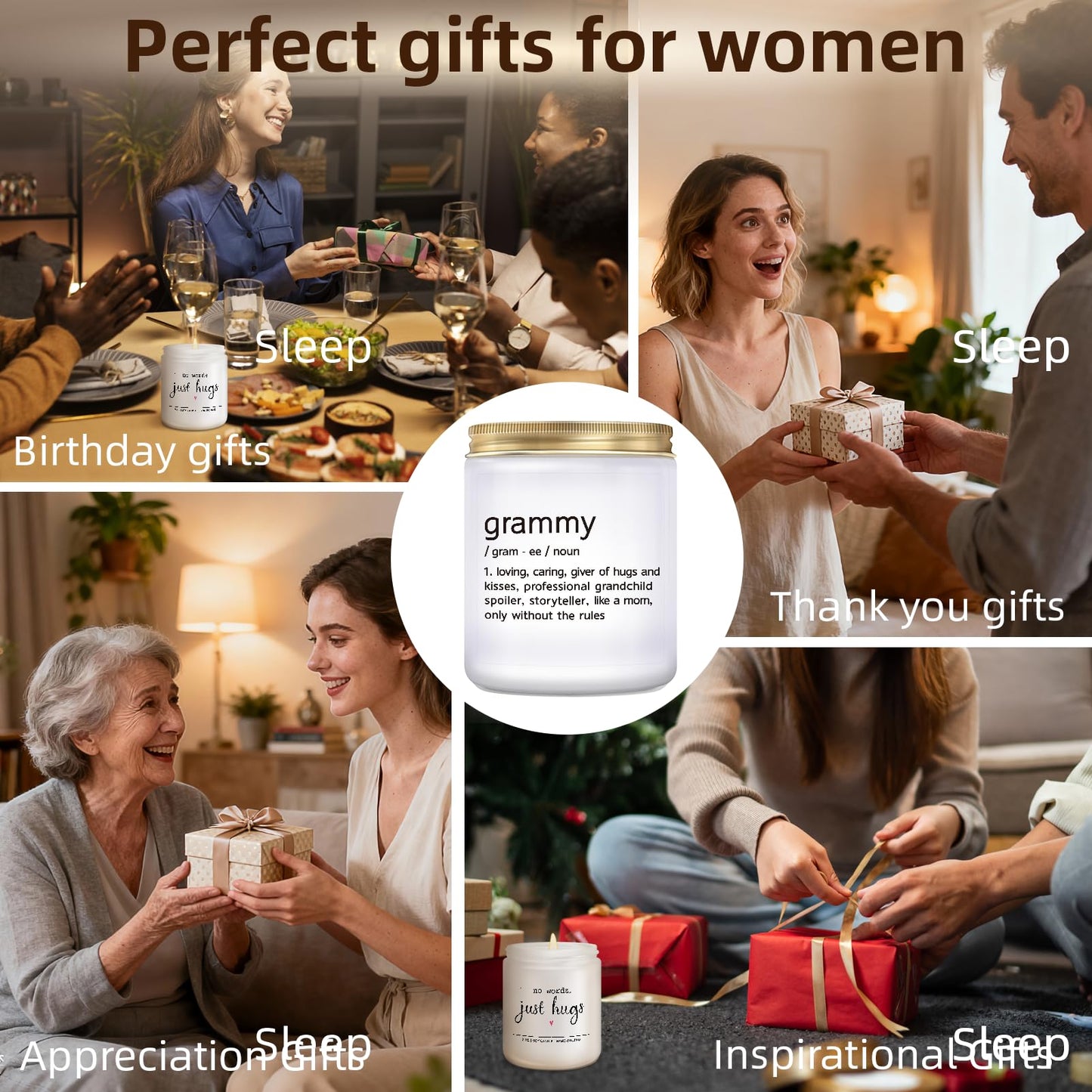 Grammy Gifts Birthday Gift for Grammy, Gifts for Grandma from Grandids, First Time Grandma, Funny Gramma Birthday Christmas Mother's Day Gift - Lavender Scented Candle